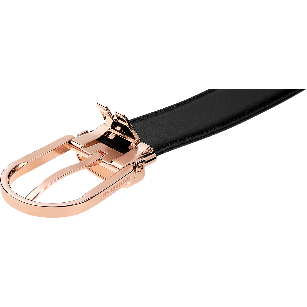 Black/brown reversible cut-to-size business belt