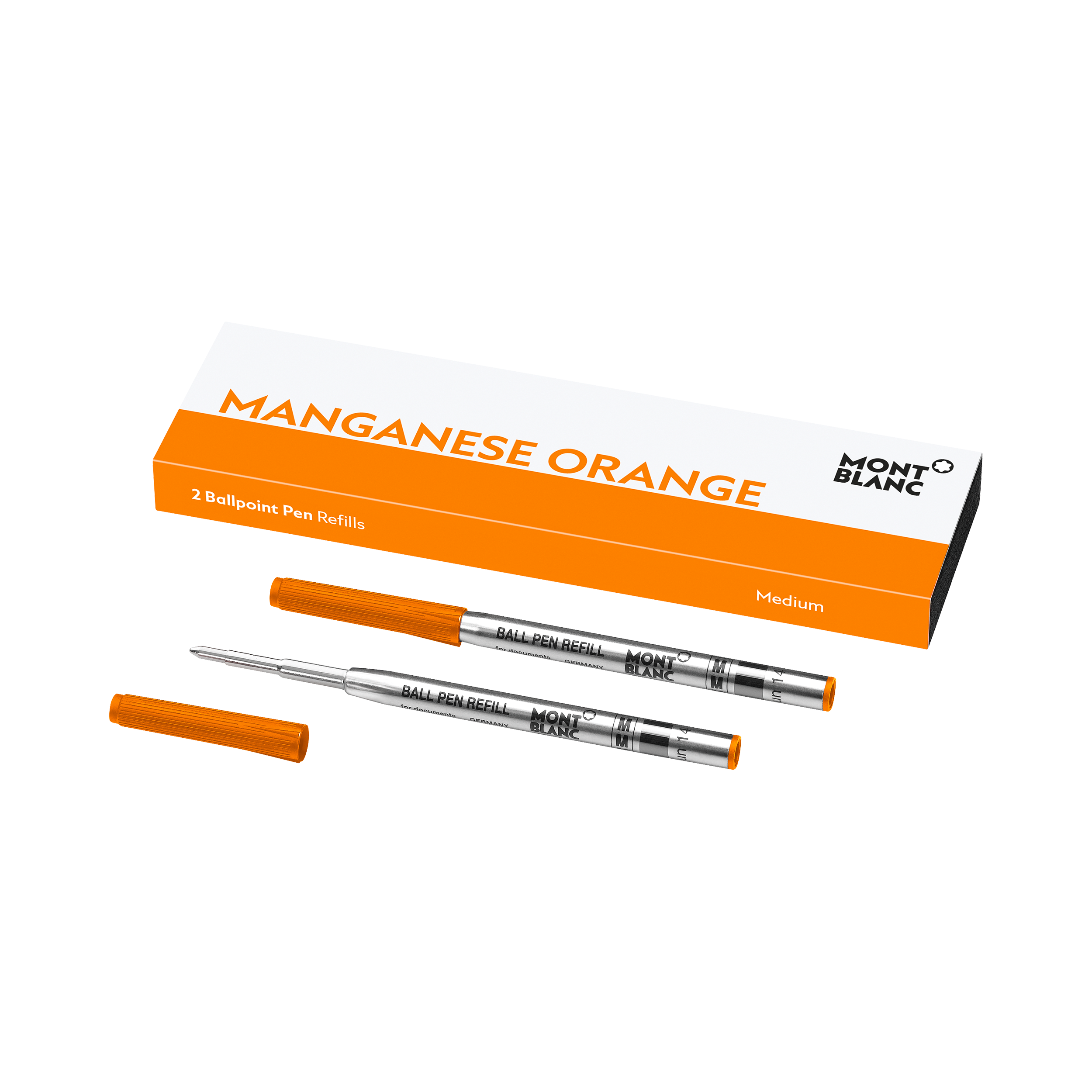 2 Ballpoint Refills, Manganese Orange - Medium, image 1