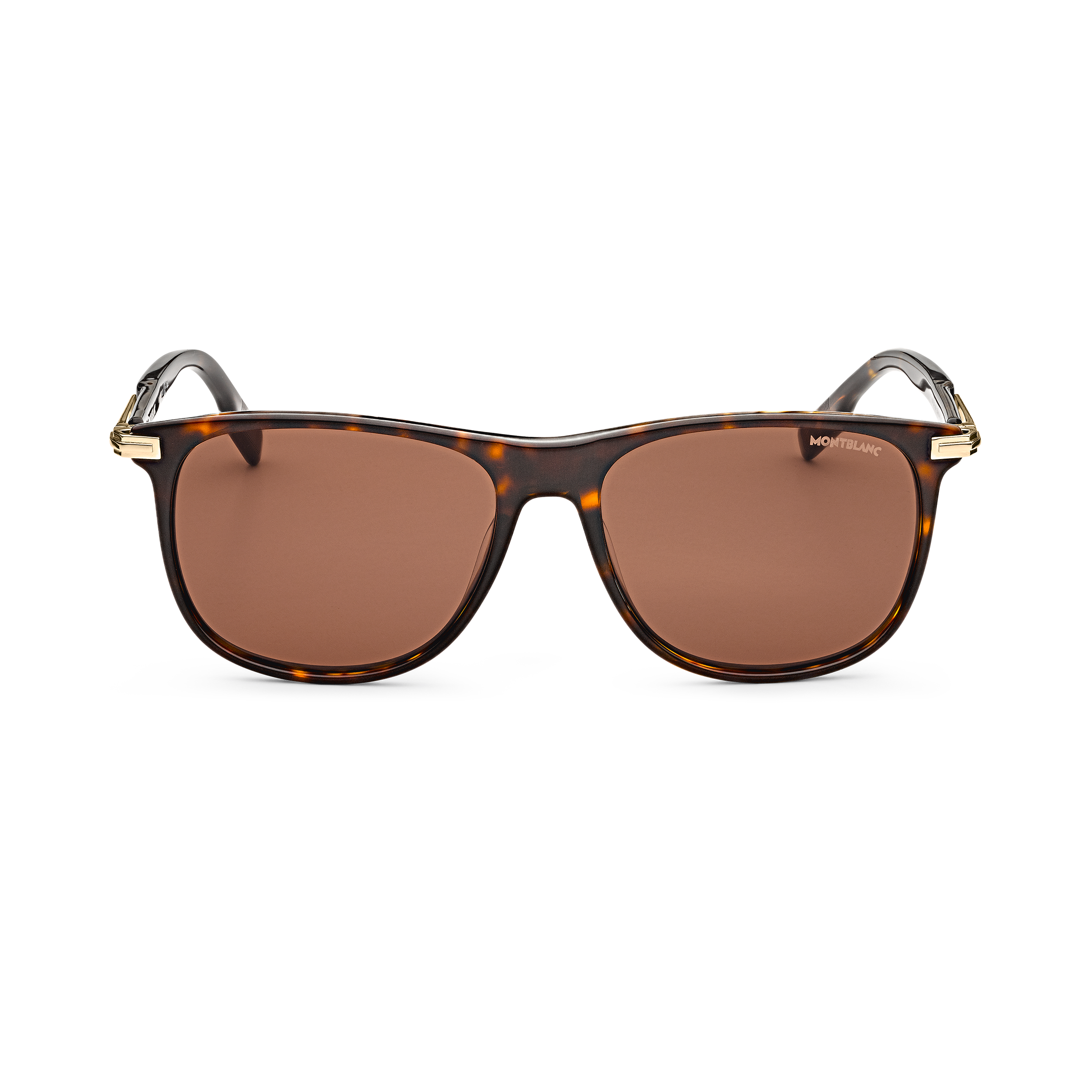 Rectangular Sunglasses with Havana-colored Acetate Frame Int, image 1