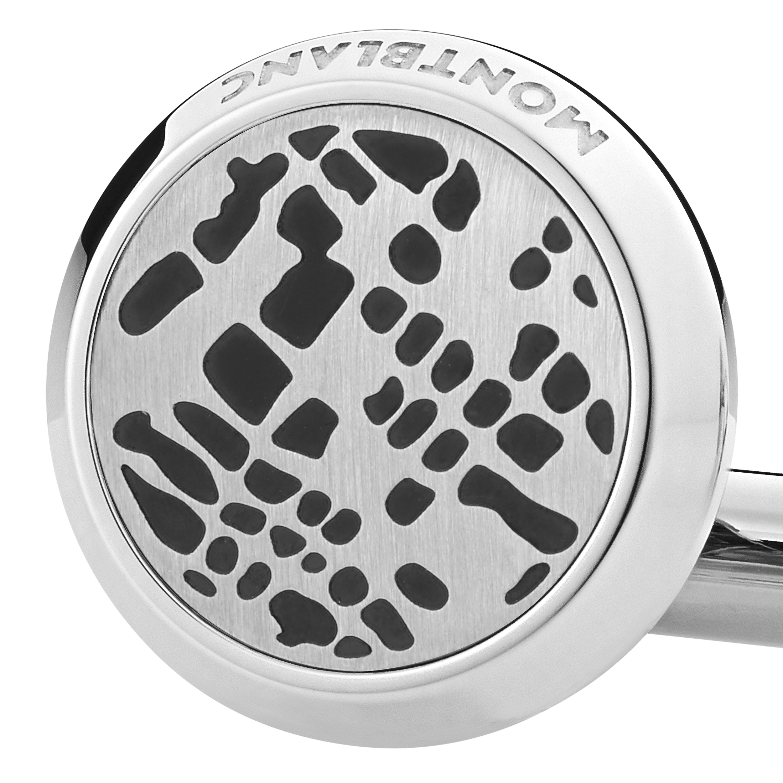 Cufflinks Dot Pattern Steel PVD Black, image 2