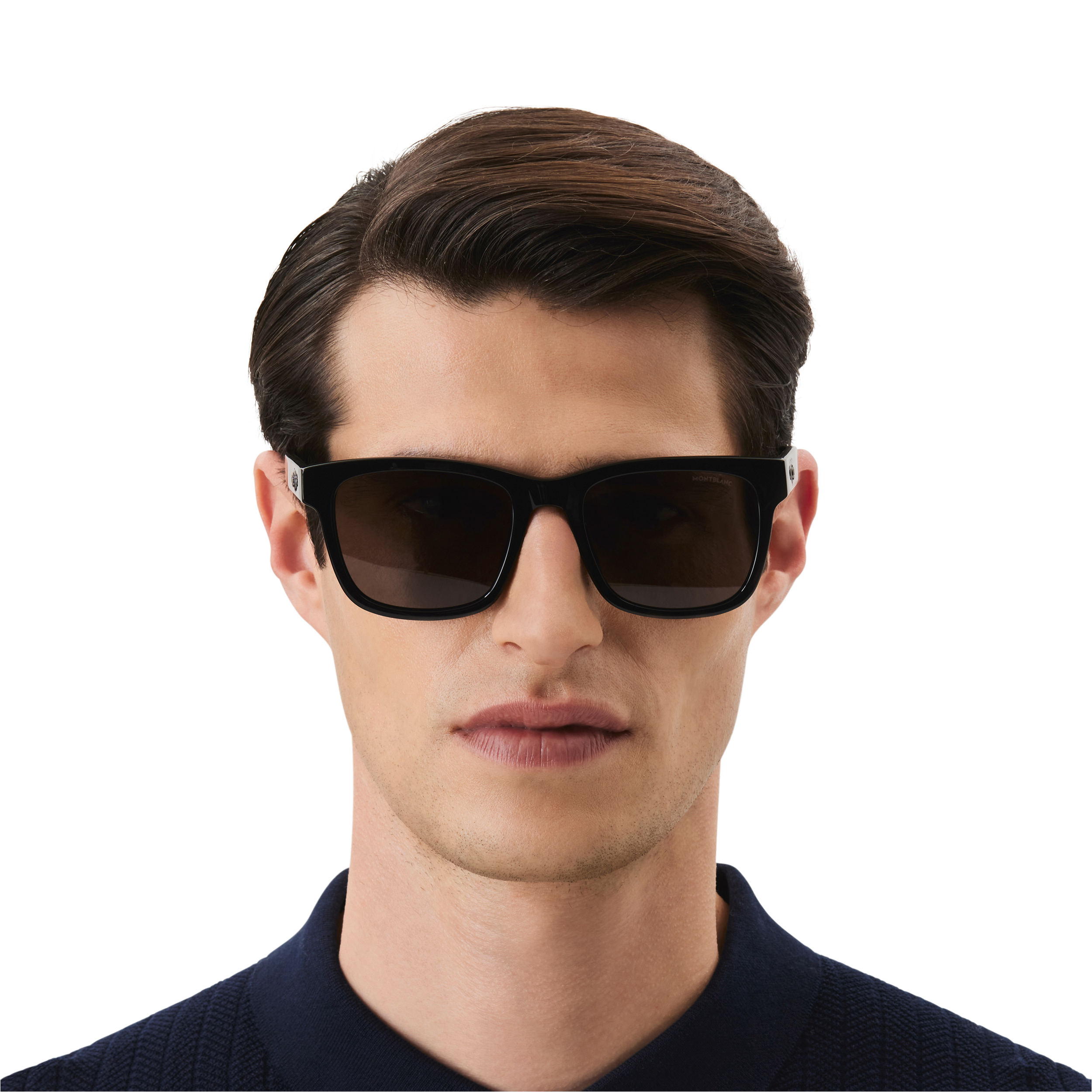 Squared Sunglasses with Black Colored Acetate Frame, image 3