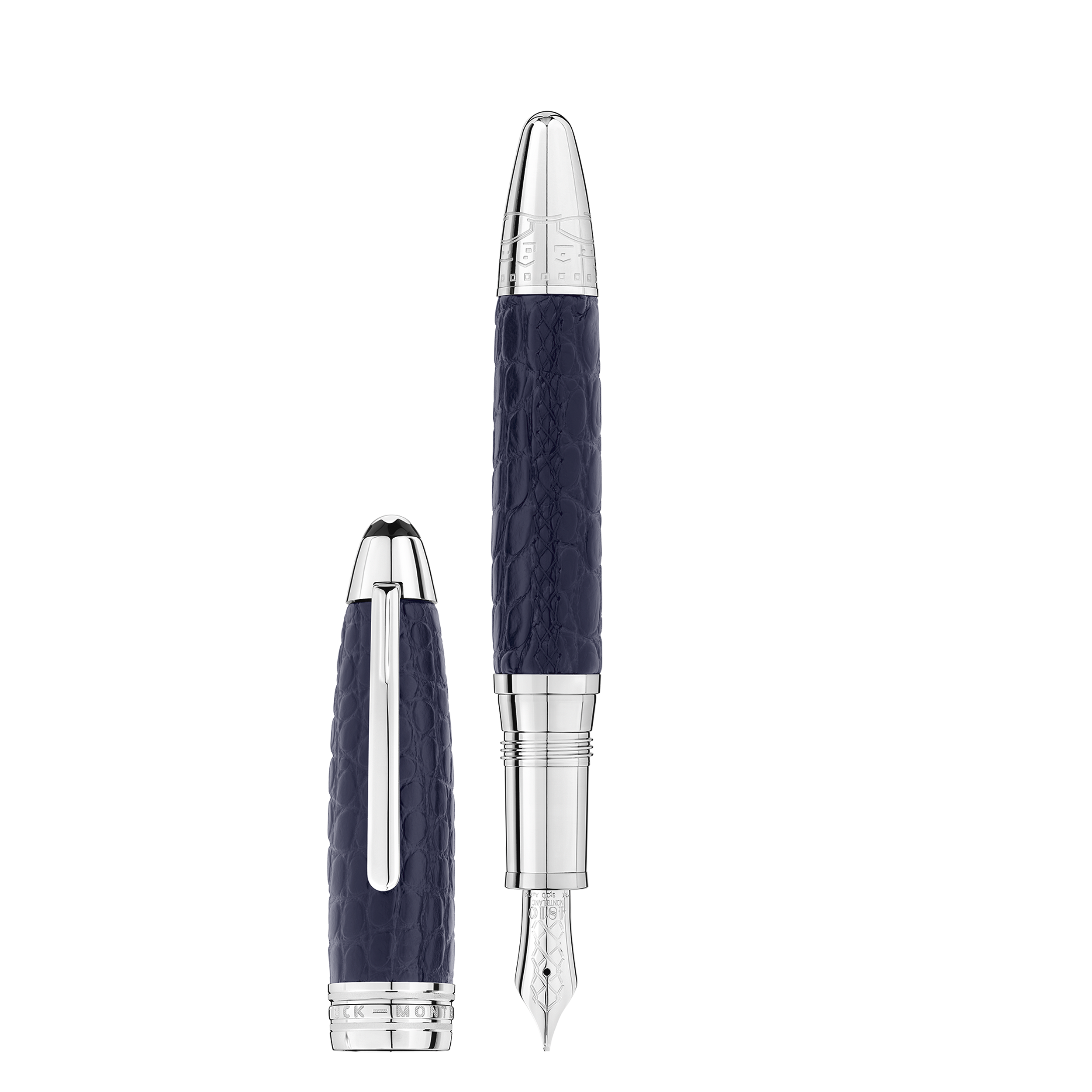 Great Masters Exotic Leather Blue Alligator Fountain Pen, image 1