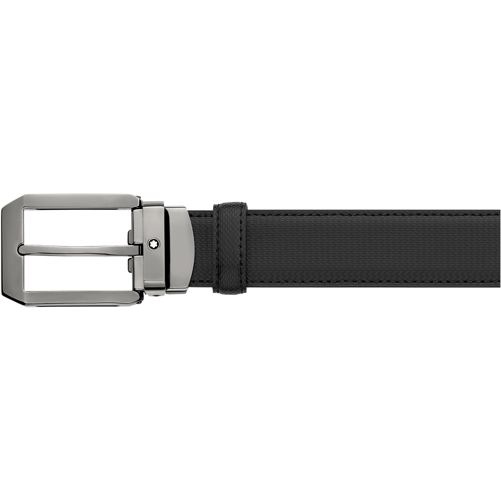 Rectangular Squared Shiny Ruthenium finish Pin Buckle, image 1