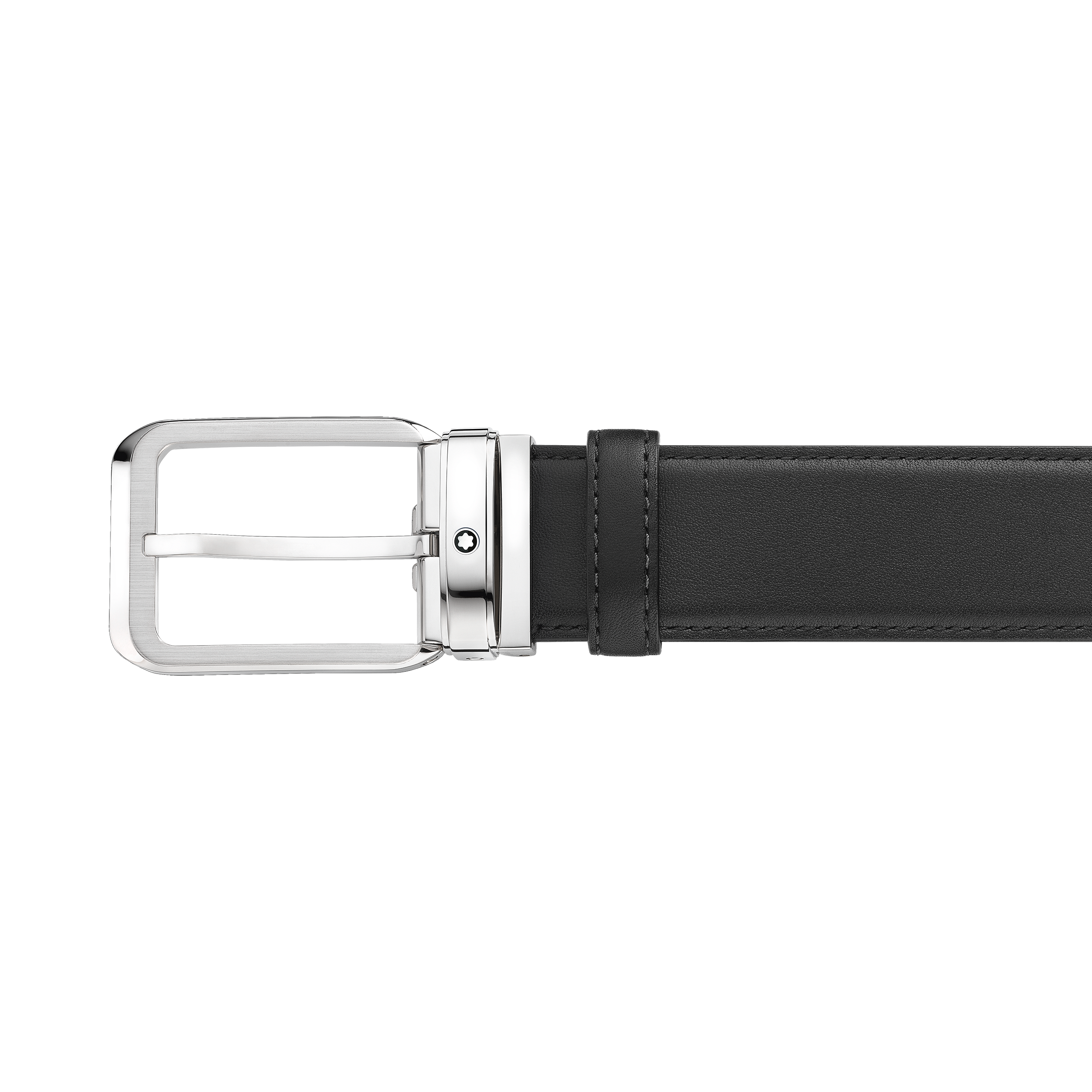 Black 35 mm leather belt, image 4