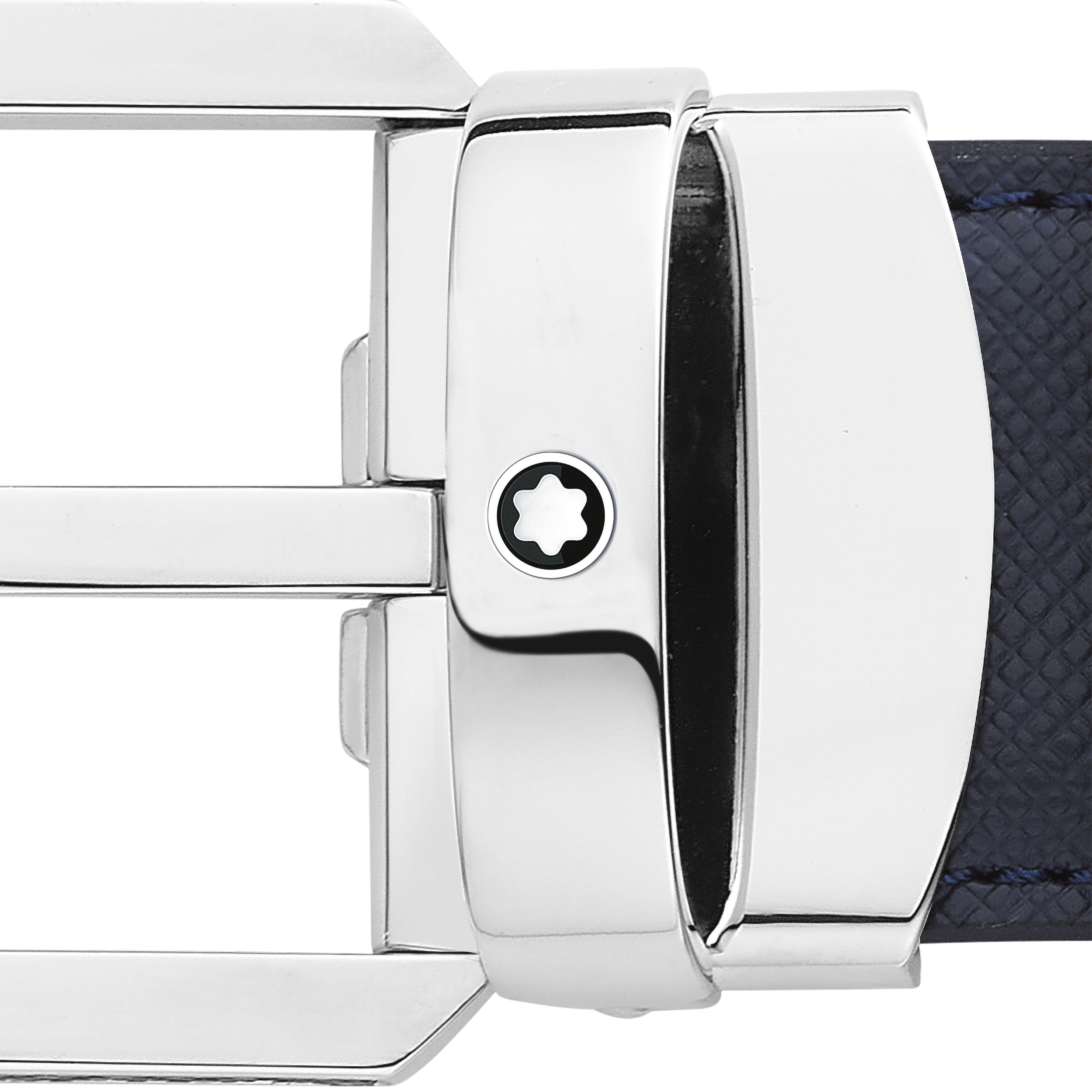Blue/burgundy 30 mm reversible leather belt, image 4