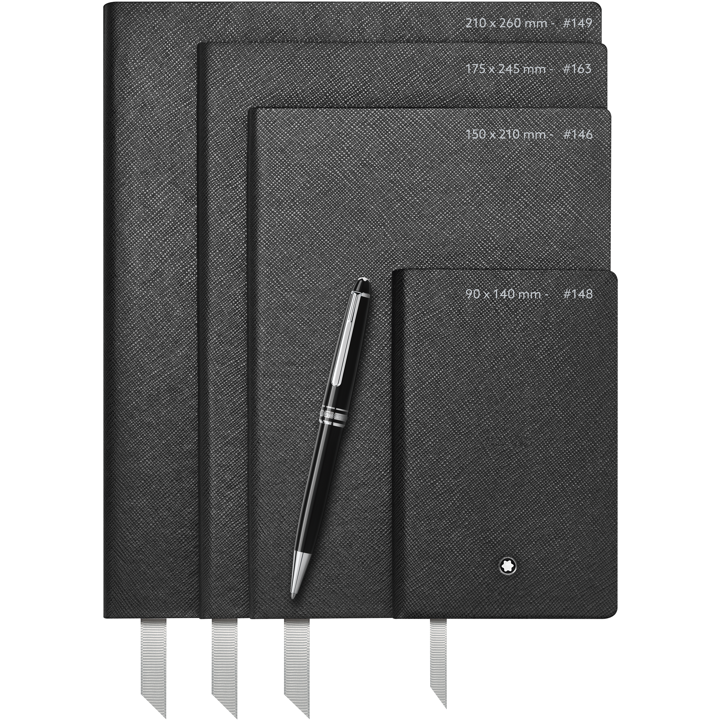 Notebook #163 medium, Black - Lined, image 3