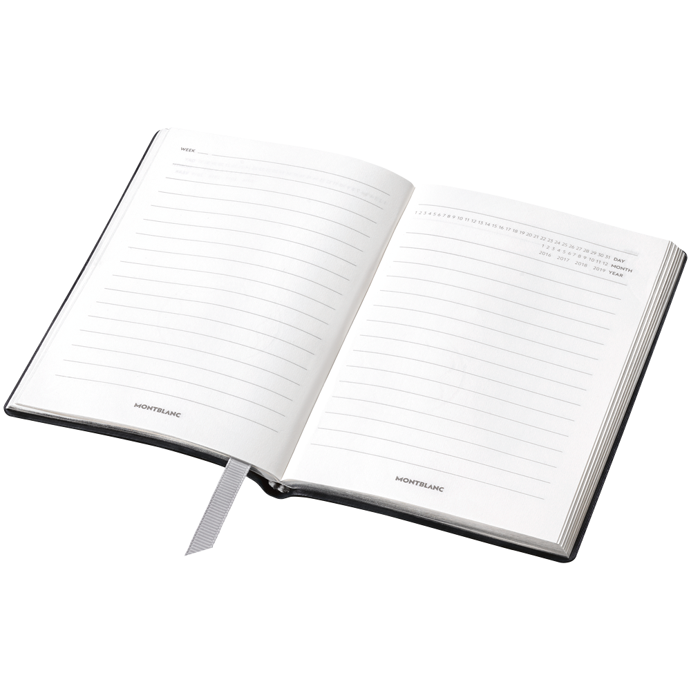 2 صورة ،Montblanc Fine Stationery Notebook #147 Black, lined, Open Diary