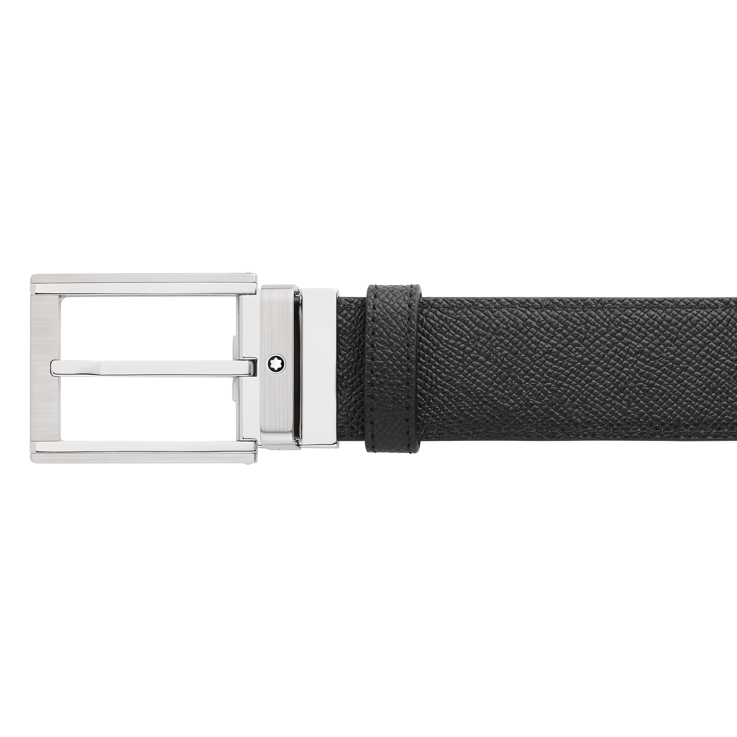 Black/Blue 35 mm reversible leather belt, image 2
