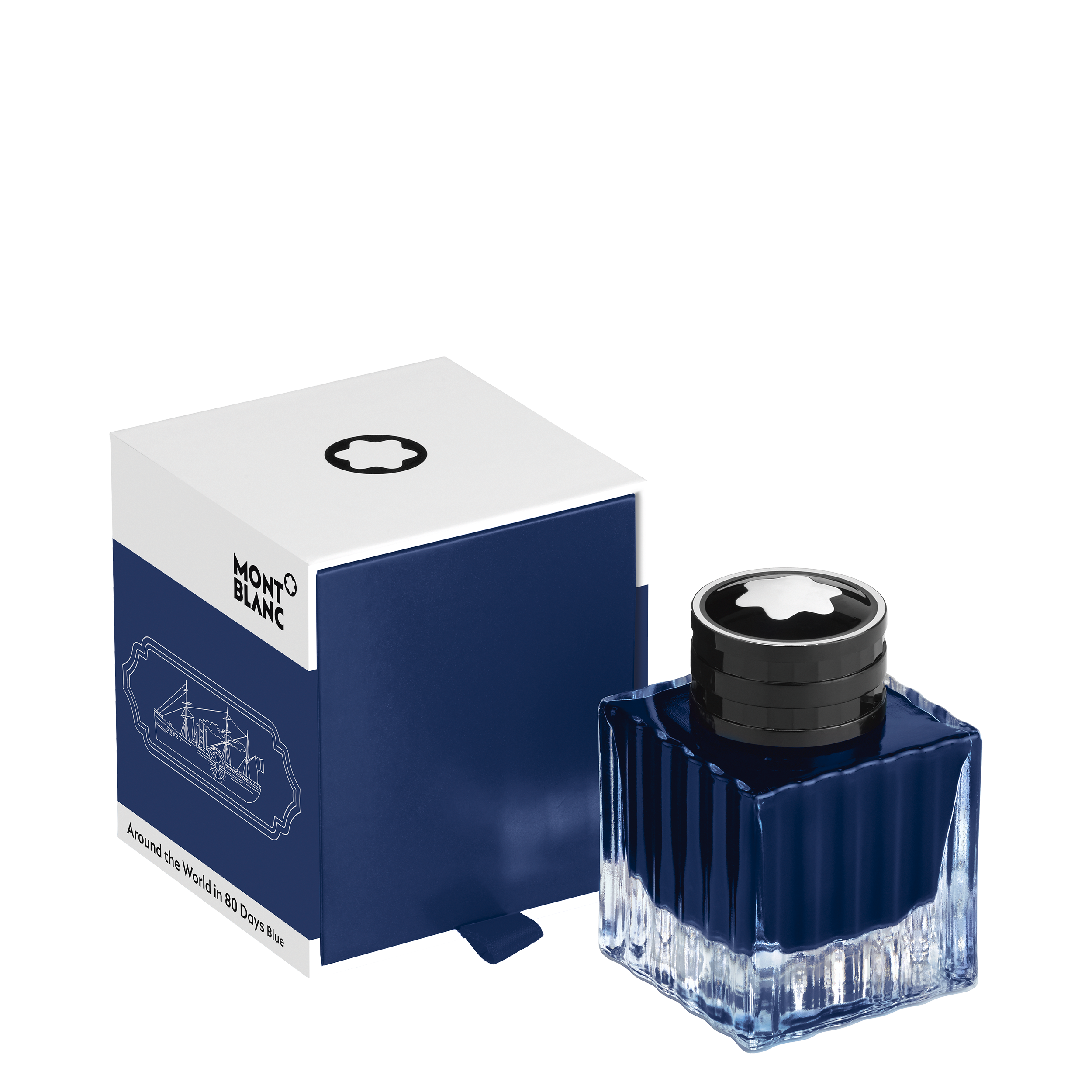 Ink Bottle 50 ml, Blue, Around The World in 80 Days, image 1