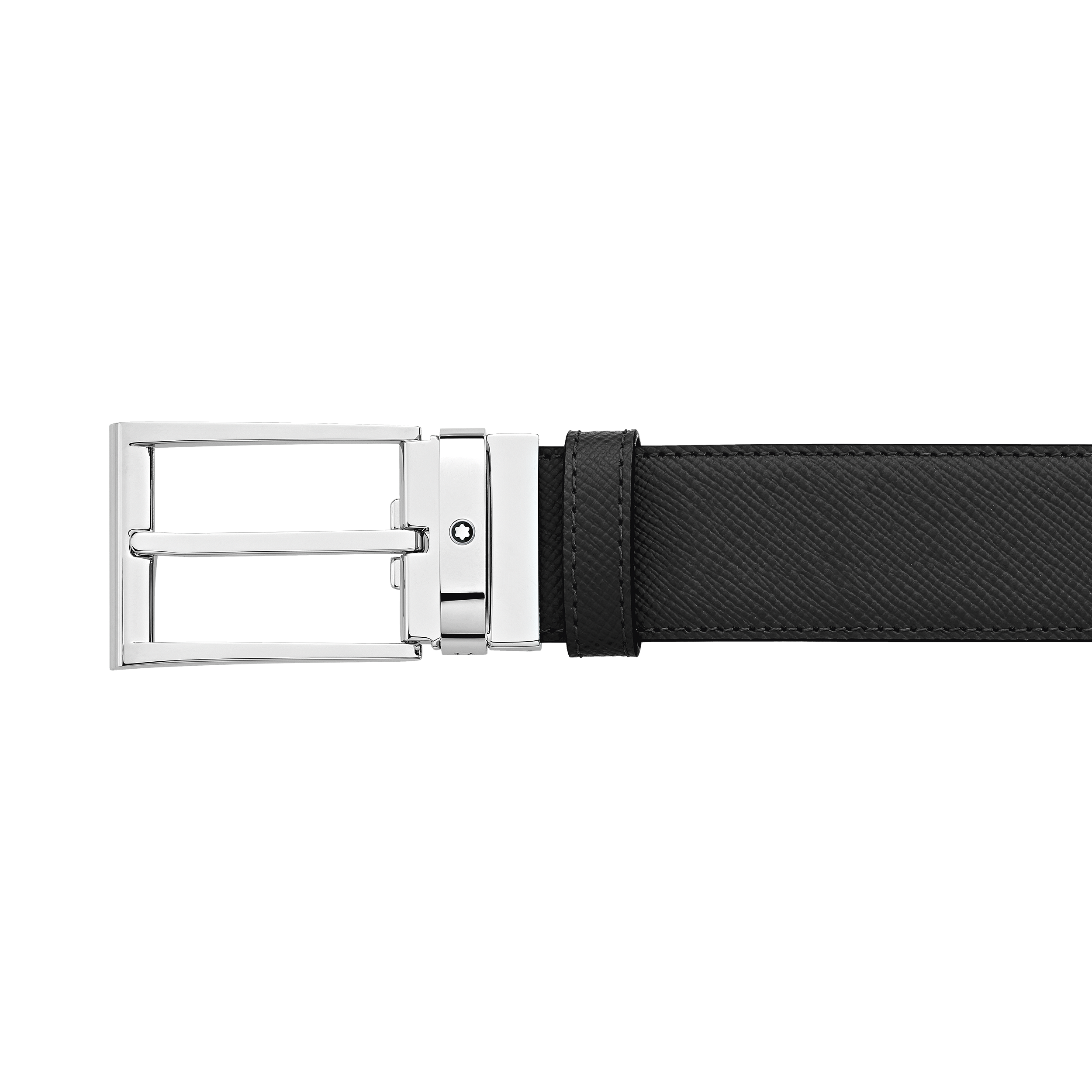 Black/brown 35 mm reversible leather belt, image 3