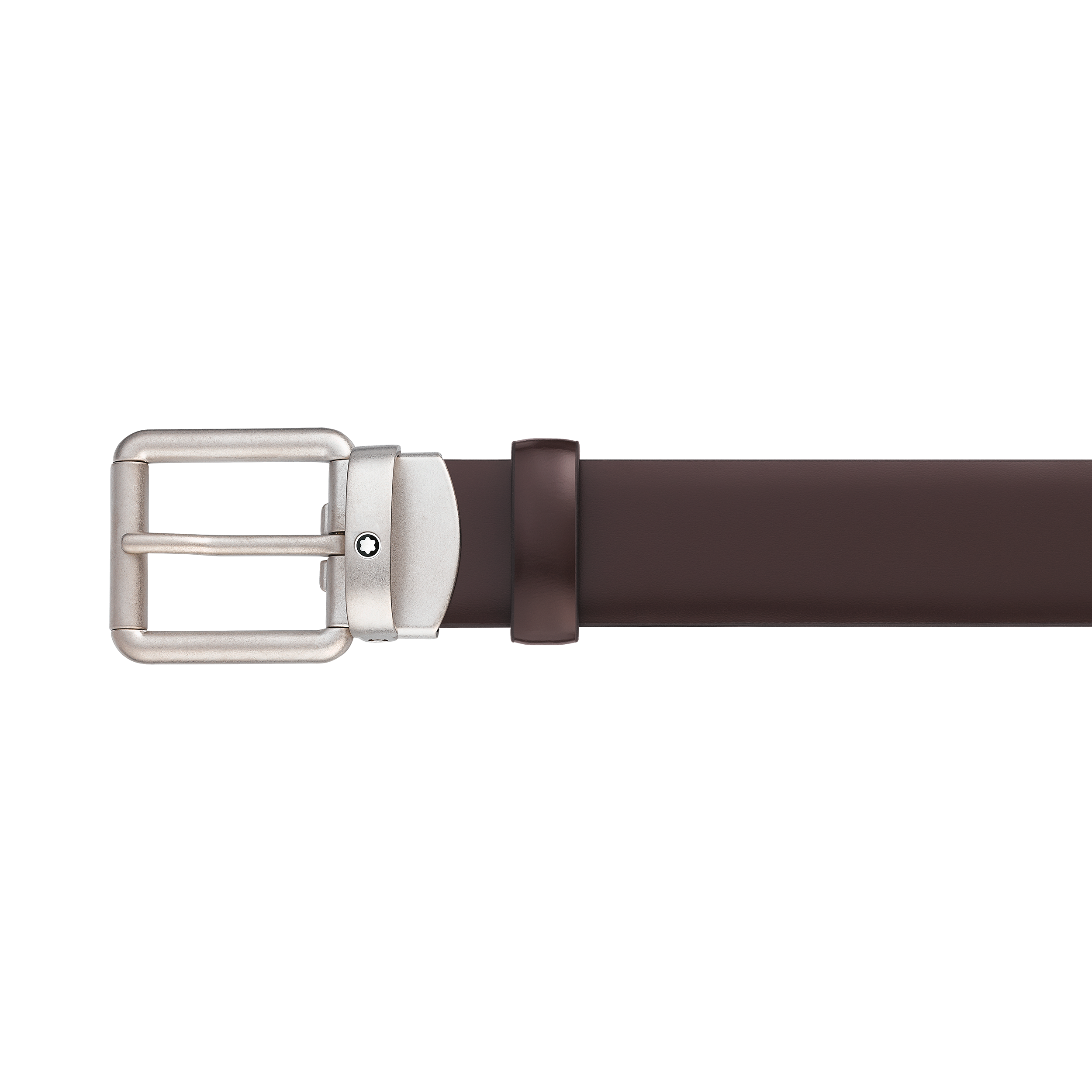 Brushed brown 30 mm leather belt, image 2