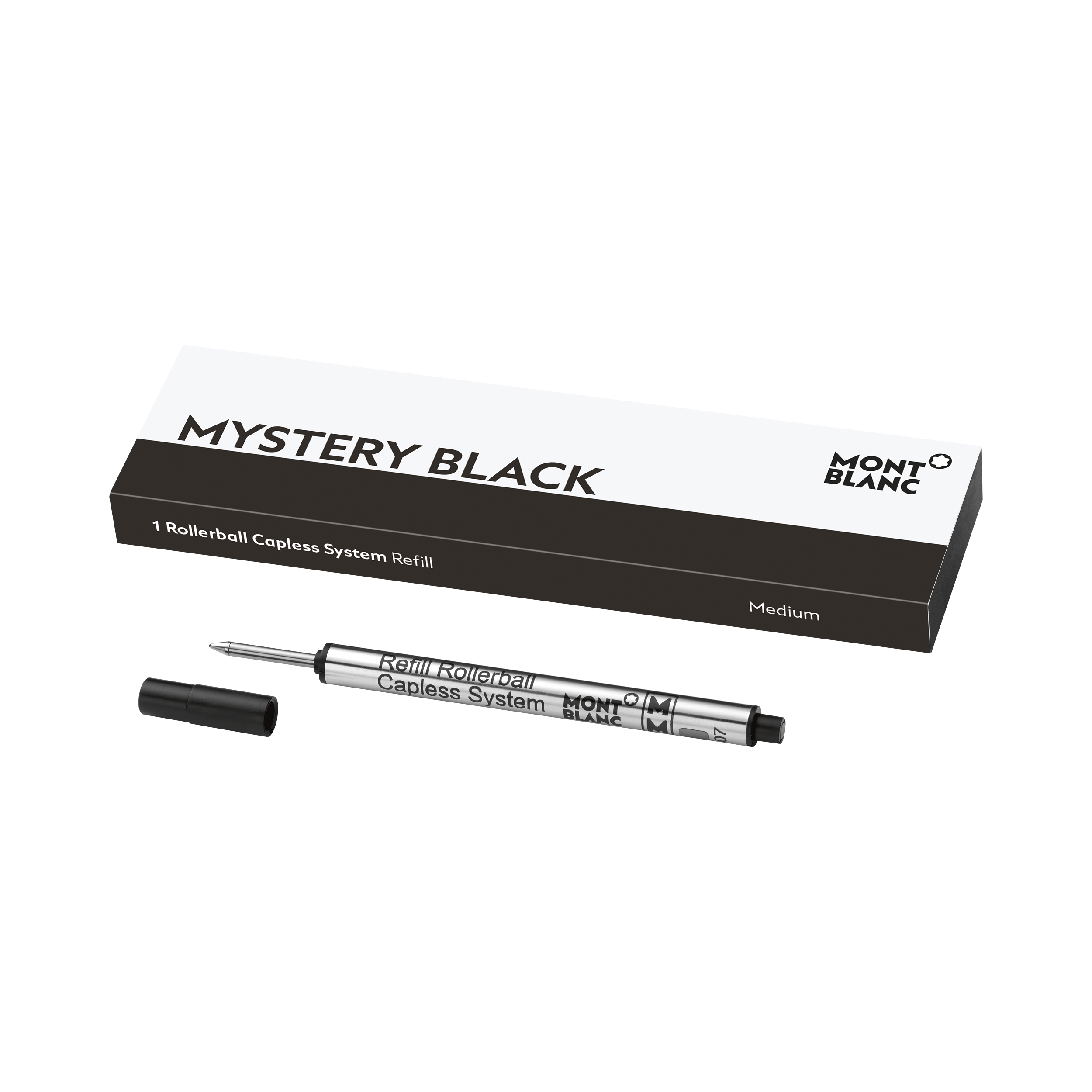 1 Rollerball Capless System Refill, Mystery Black - Medium, image 1