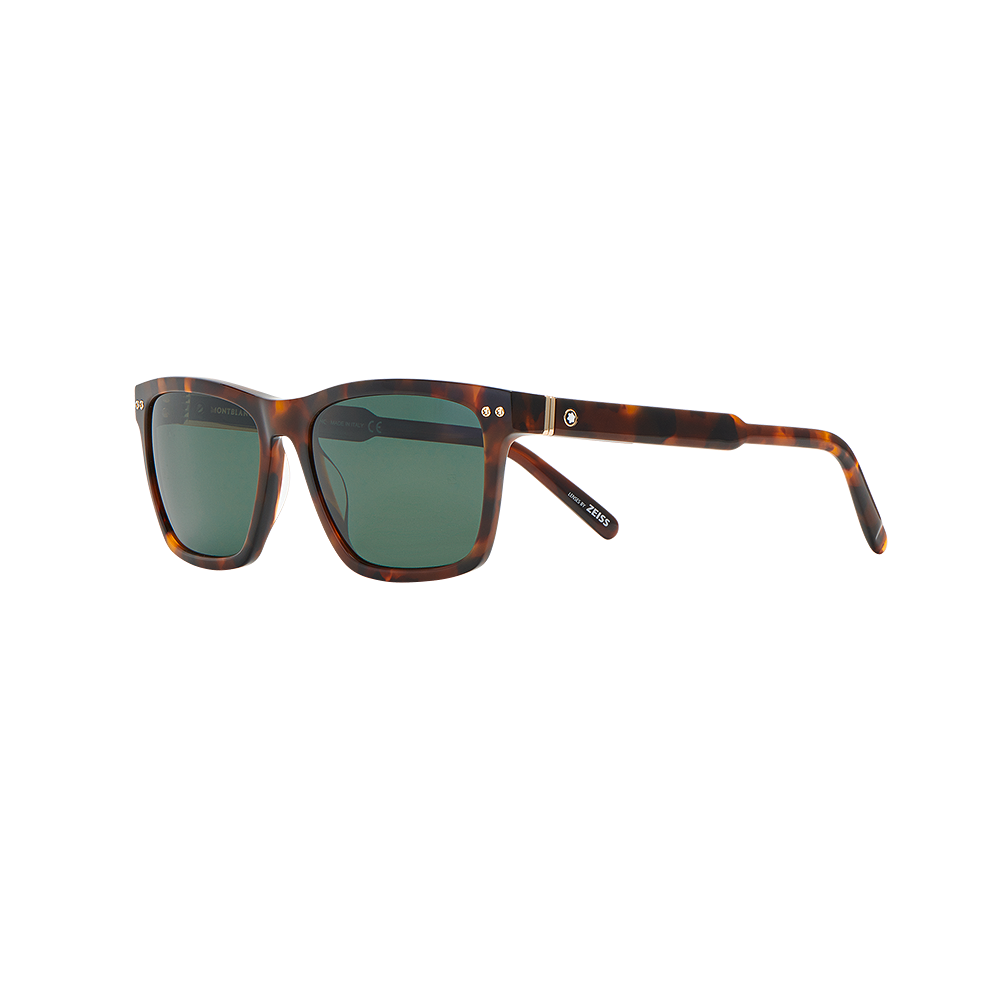 2 صورة ،Sunglasses Emblem Havana Acetate Square Green PLens