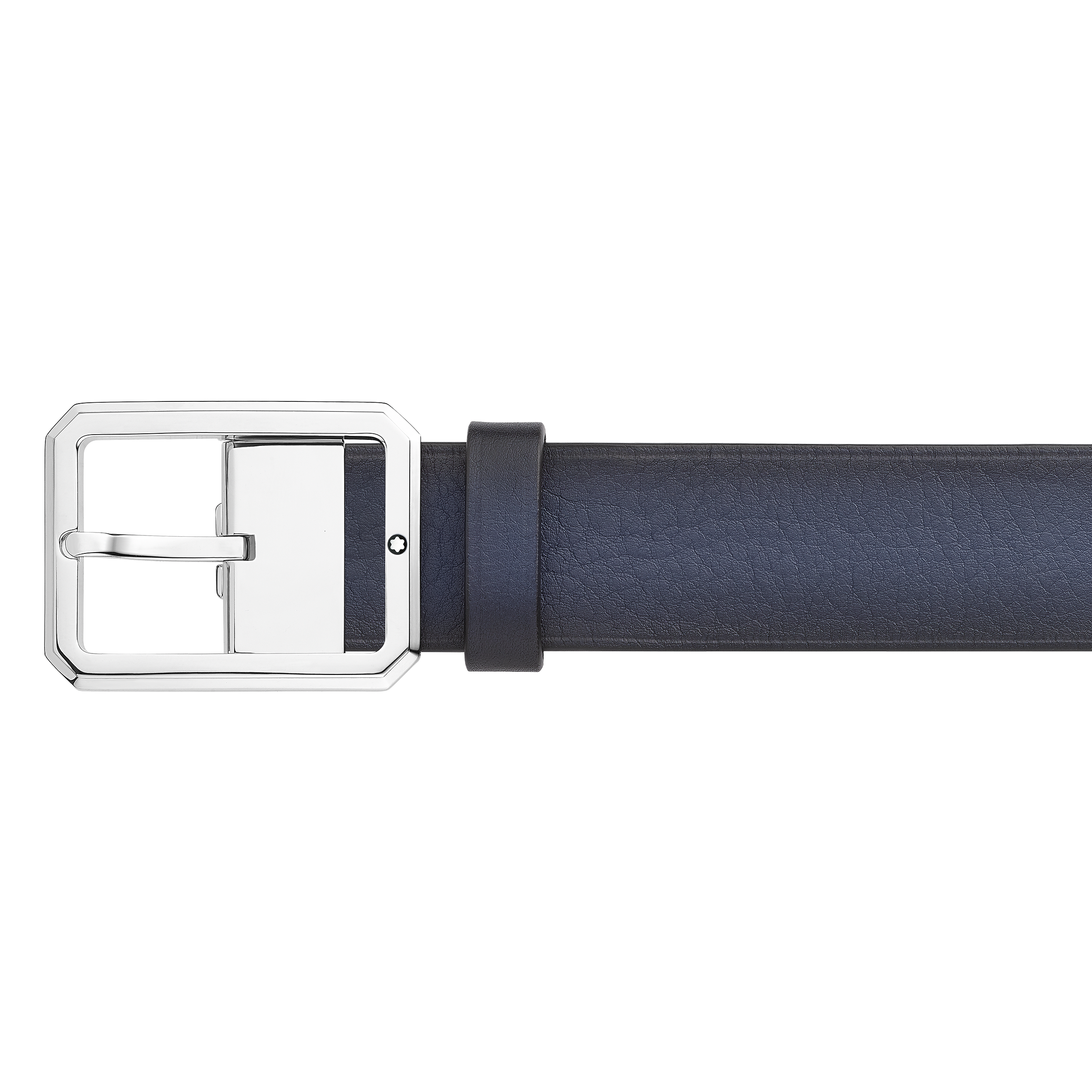 Blue/black 35 mm reversible leather belt, image 3