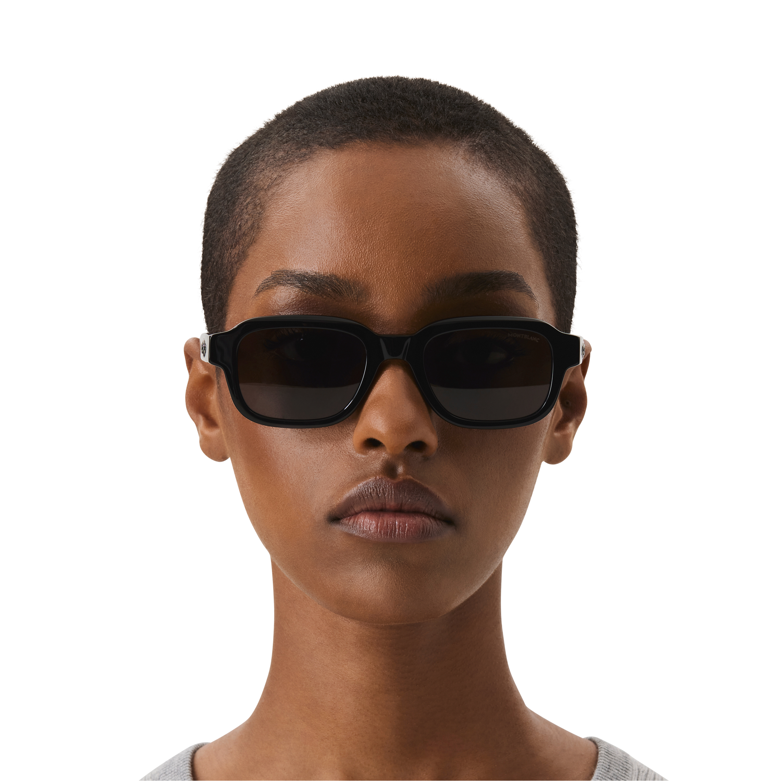 Rectangular Sunglasses with Black-Colored Acetate Frame, image 4