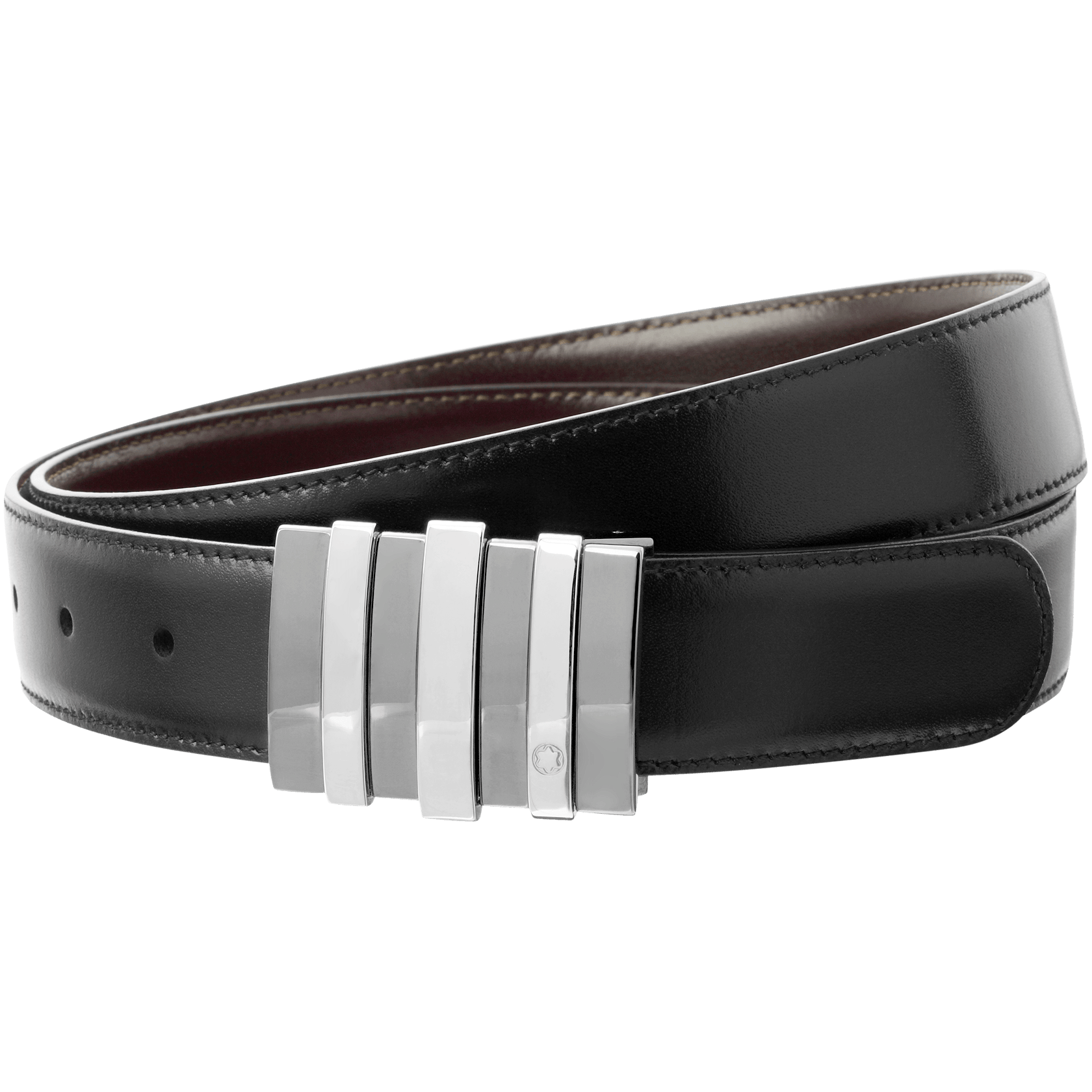 Black/brown reversible cut-to-size casual belt, image 2