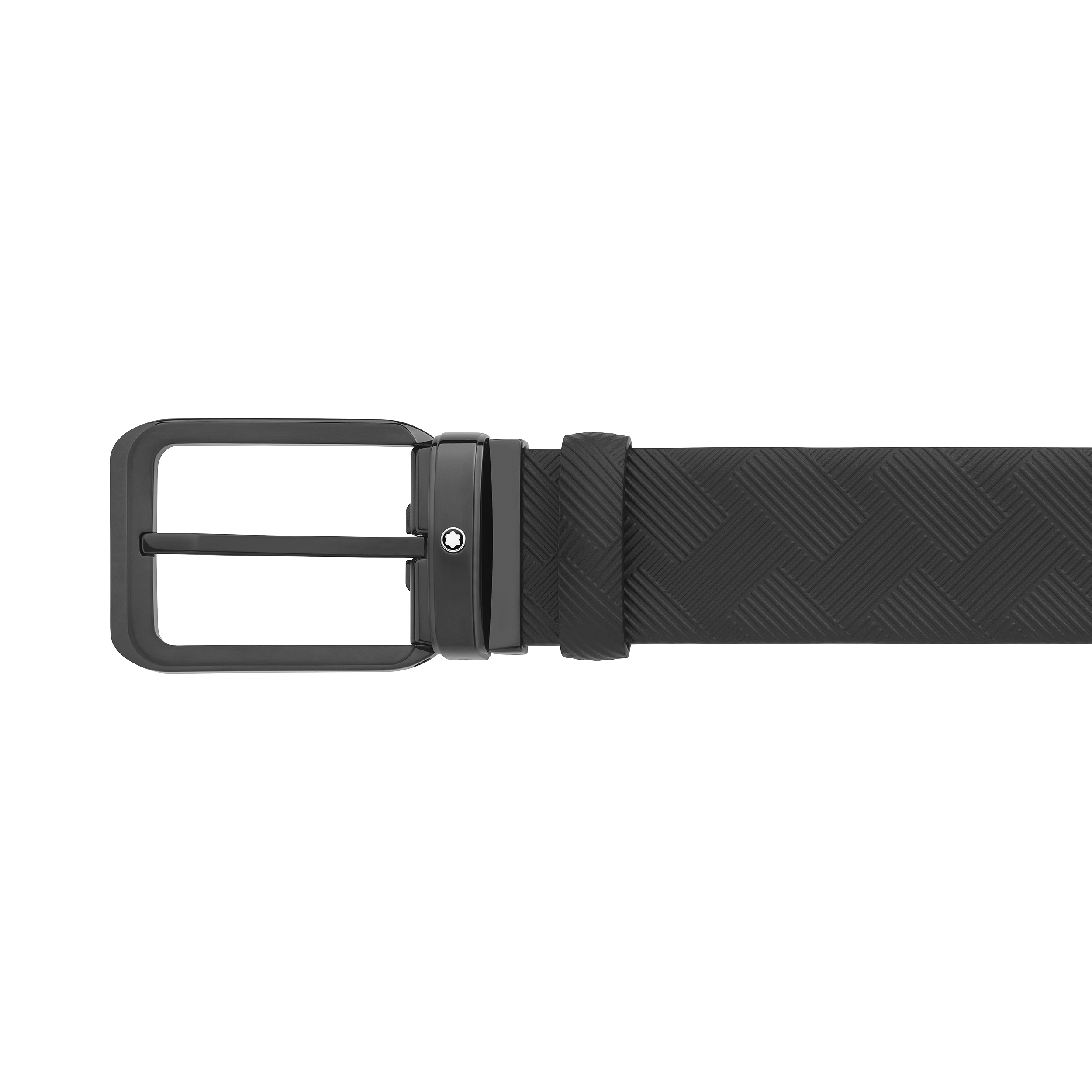 Black 35 mm reversible leather belt, image 4