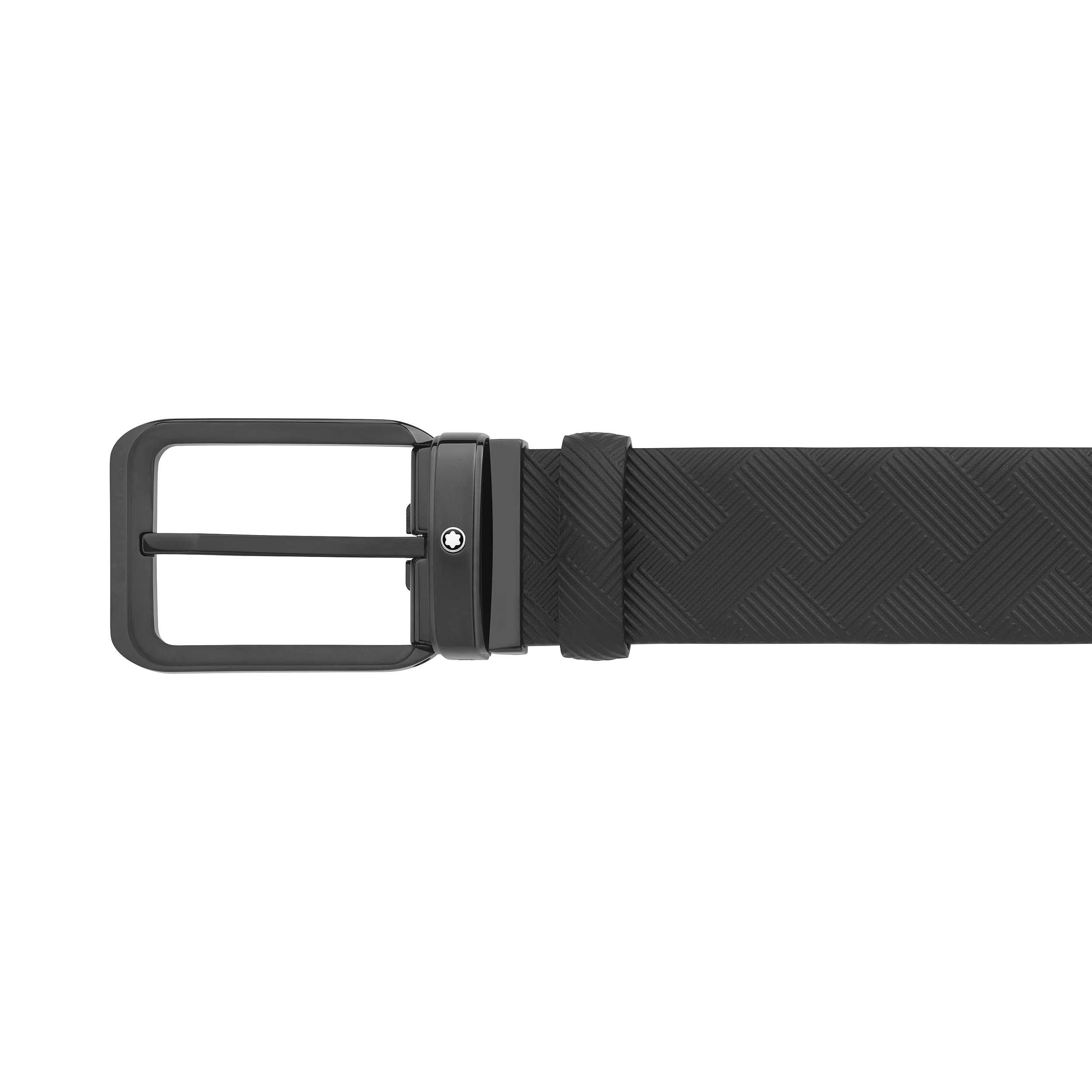 Black 35 mm reversible leather belt, image 3