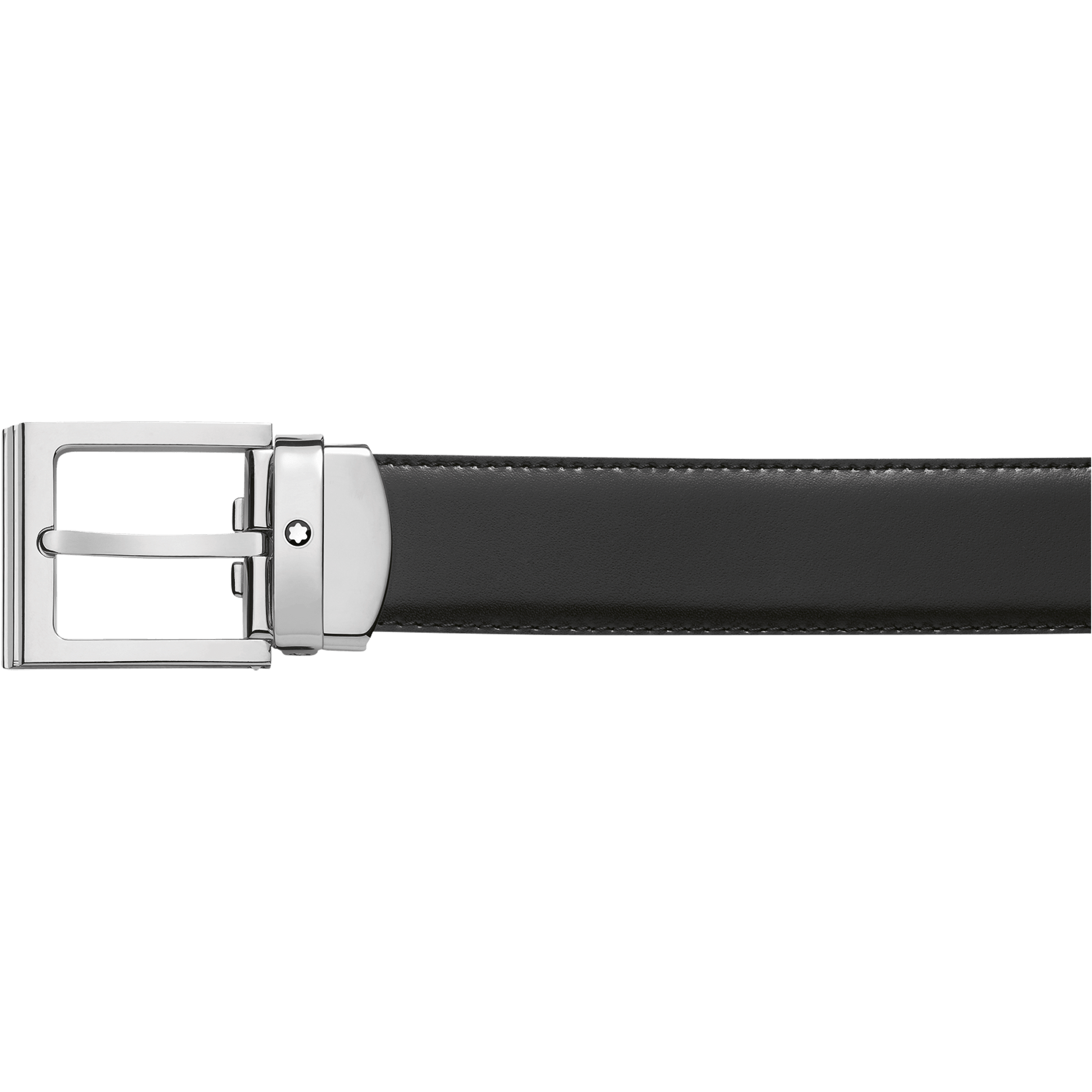 Black/brown 30 mm reversible leather belt, image 1