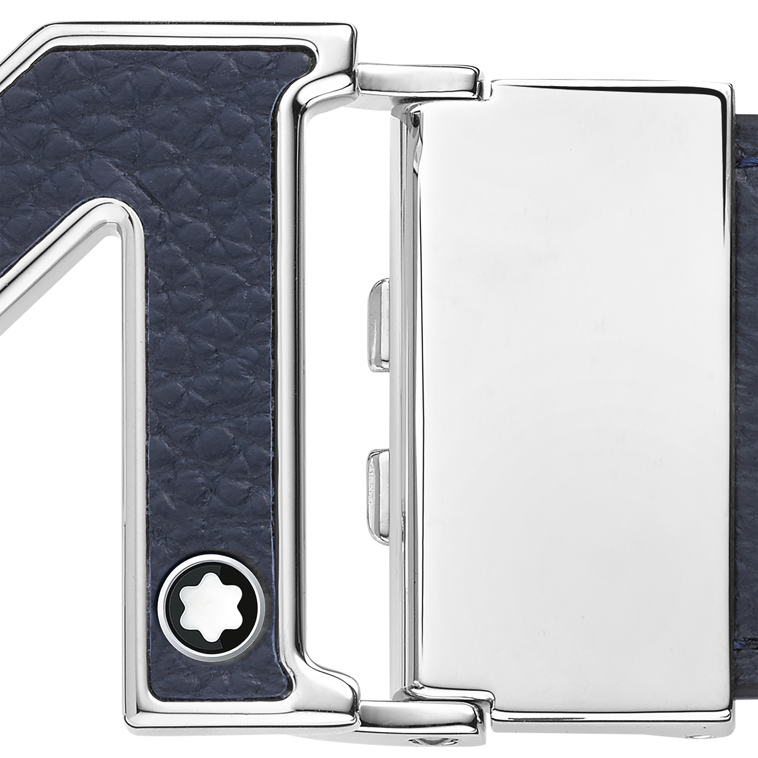 M buckle blue/black 35 mm reversible leather belt, image 4