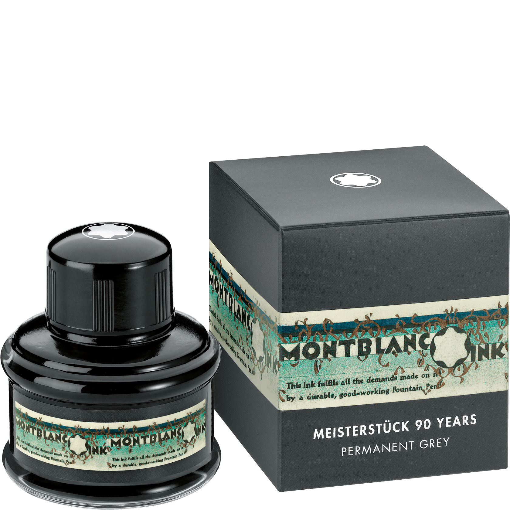 Ink Bottle, Meisterstück 90 Years, Permanent Gray, 35 ml, DIN ISO 14145-2, image 1