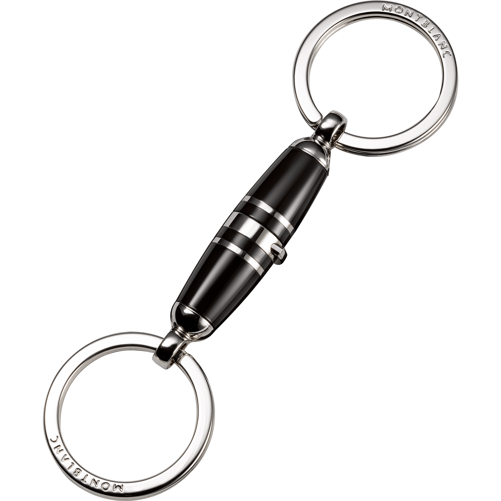 Meisterstück Key Fob double ring metal/resin black, image 2