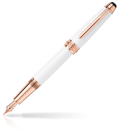 Meisterstück White Solitaire Rose Gold-Coated Classique Fountain Pen, image 3