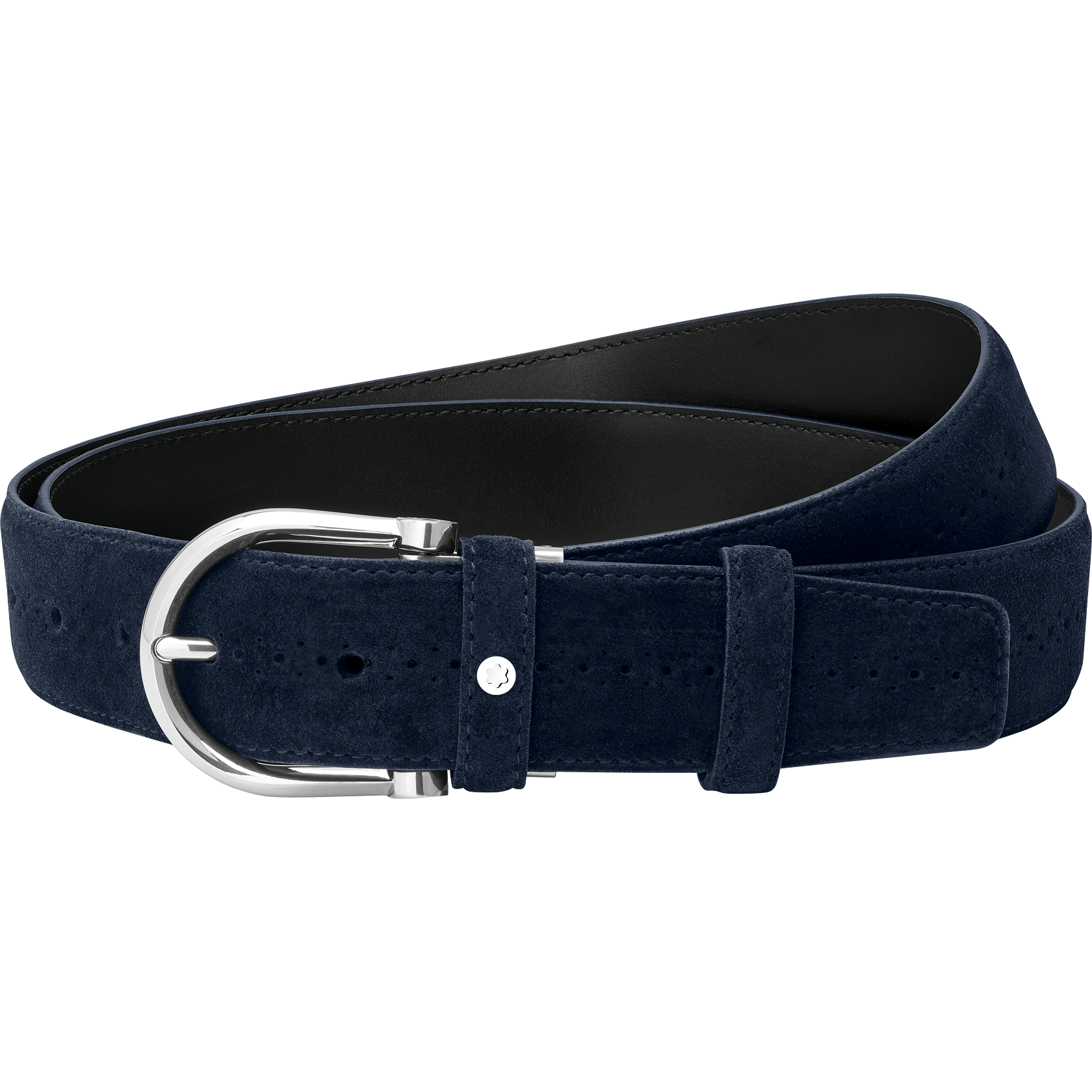 Horseshoe Shiny Palladium finish Pin Buckle Belt, image 1
