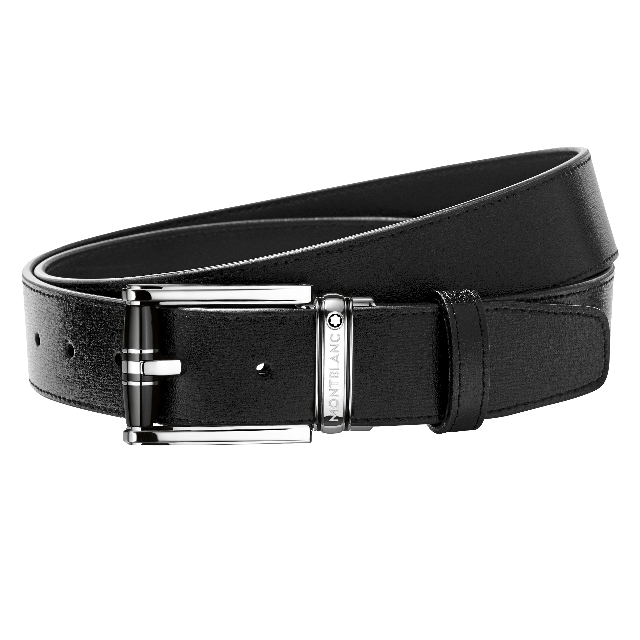 Black/brown 30 mm reversible leather belt, image 1