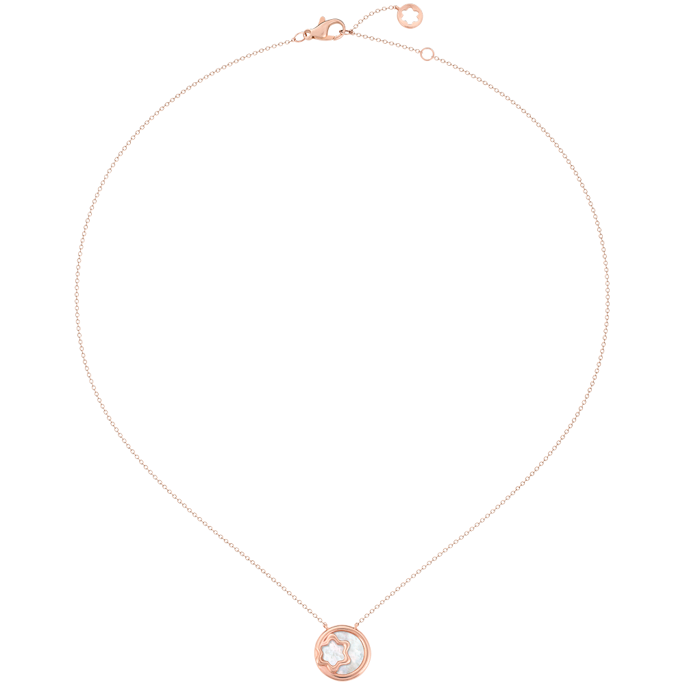 Mignardise pink gold and mother-of-pearl necklace, image 1