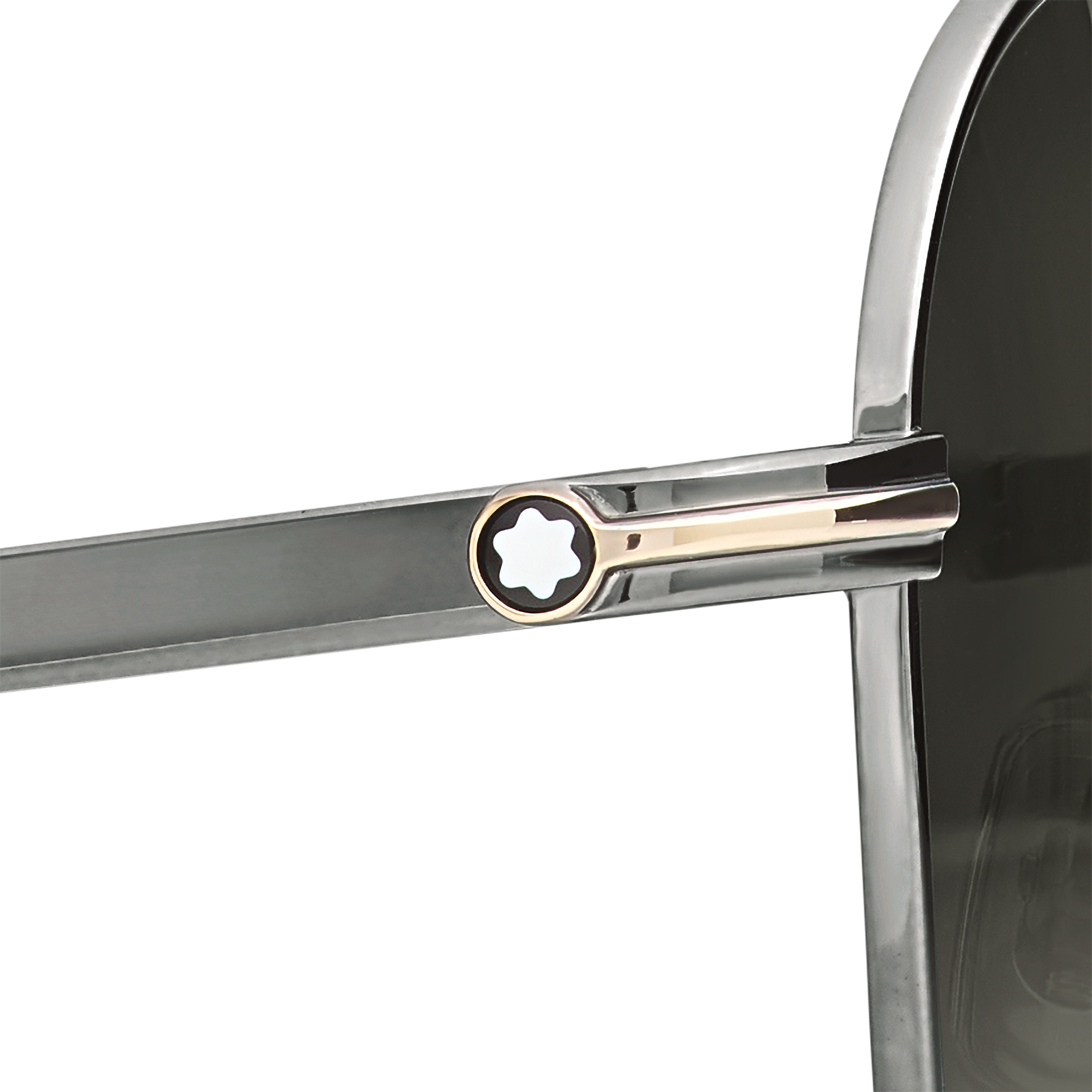 Squared Sunglasses with Ruthenium Colored Metal Frame, image 4