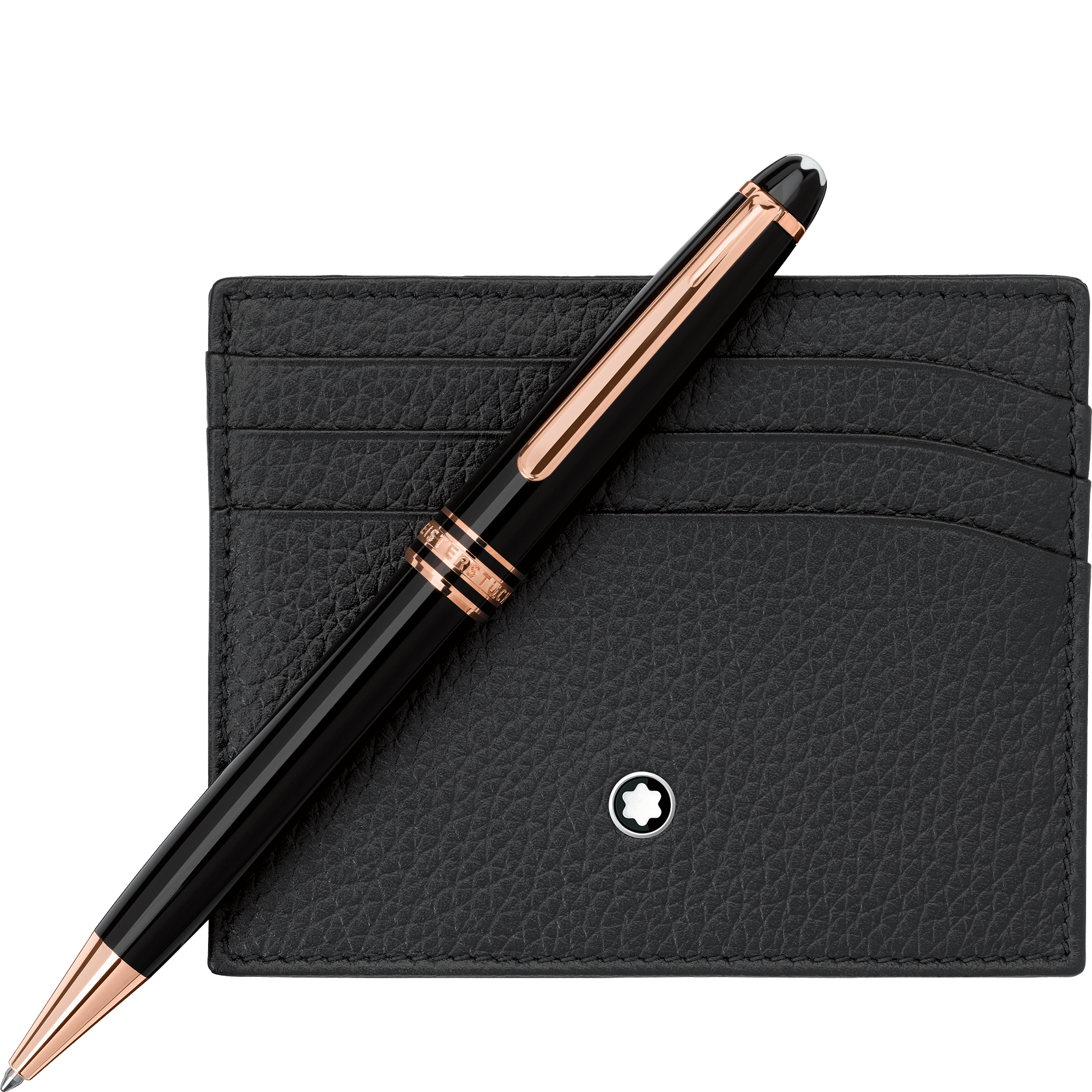 Set with Meisterstück Rose Gold Classique Ballpoint Pen and Meisterstück Soft Grain Pocket Holder 6cc, image 2