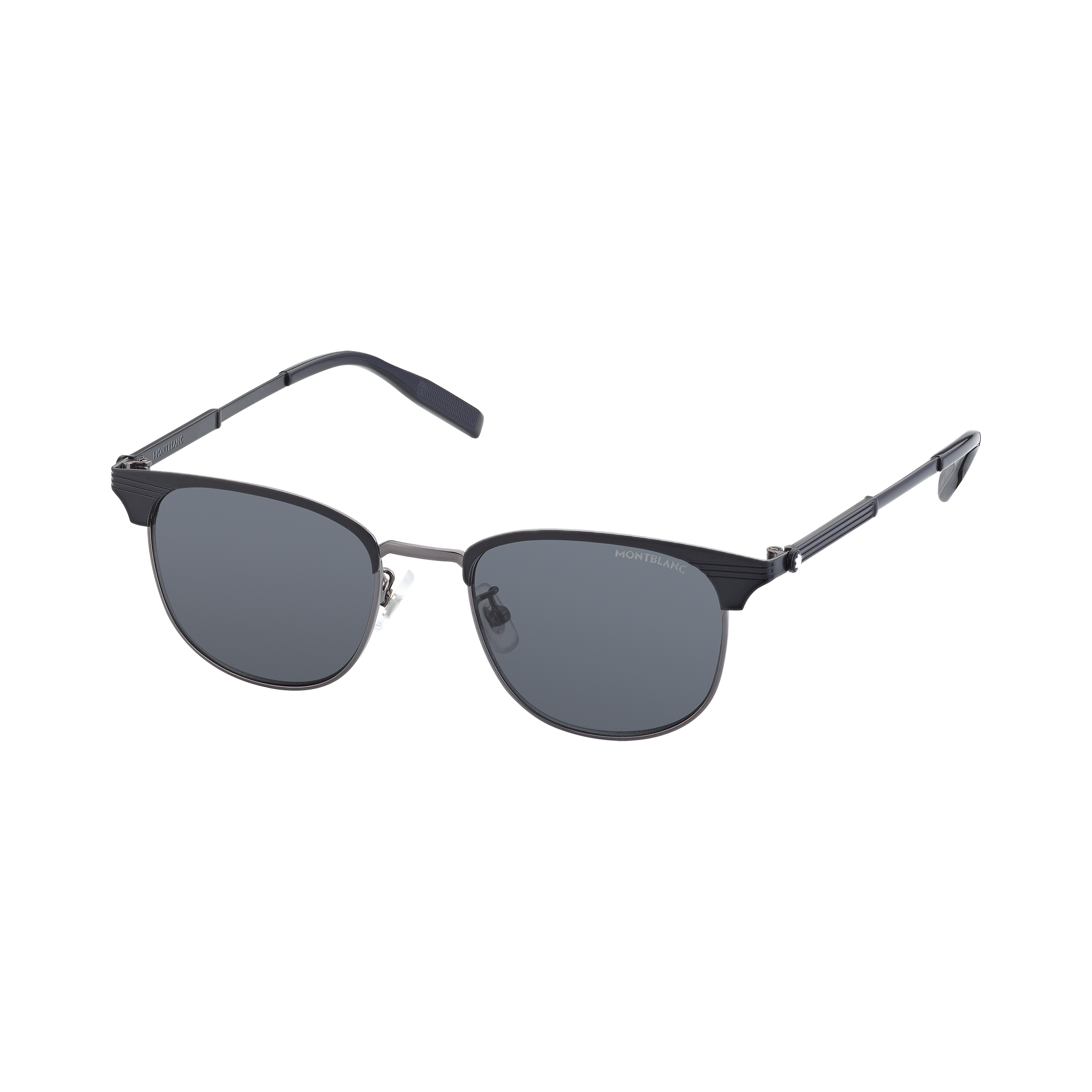 Rectangular Black Metal Frame Sunglasses, image 1