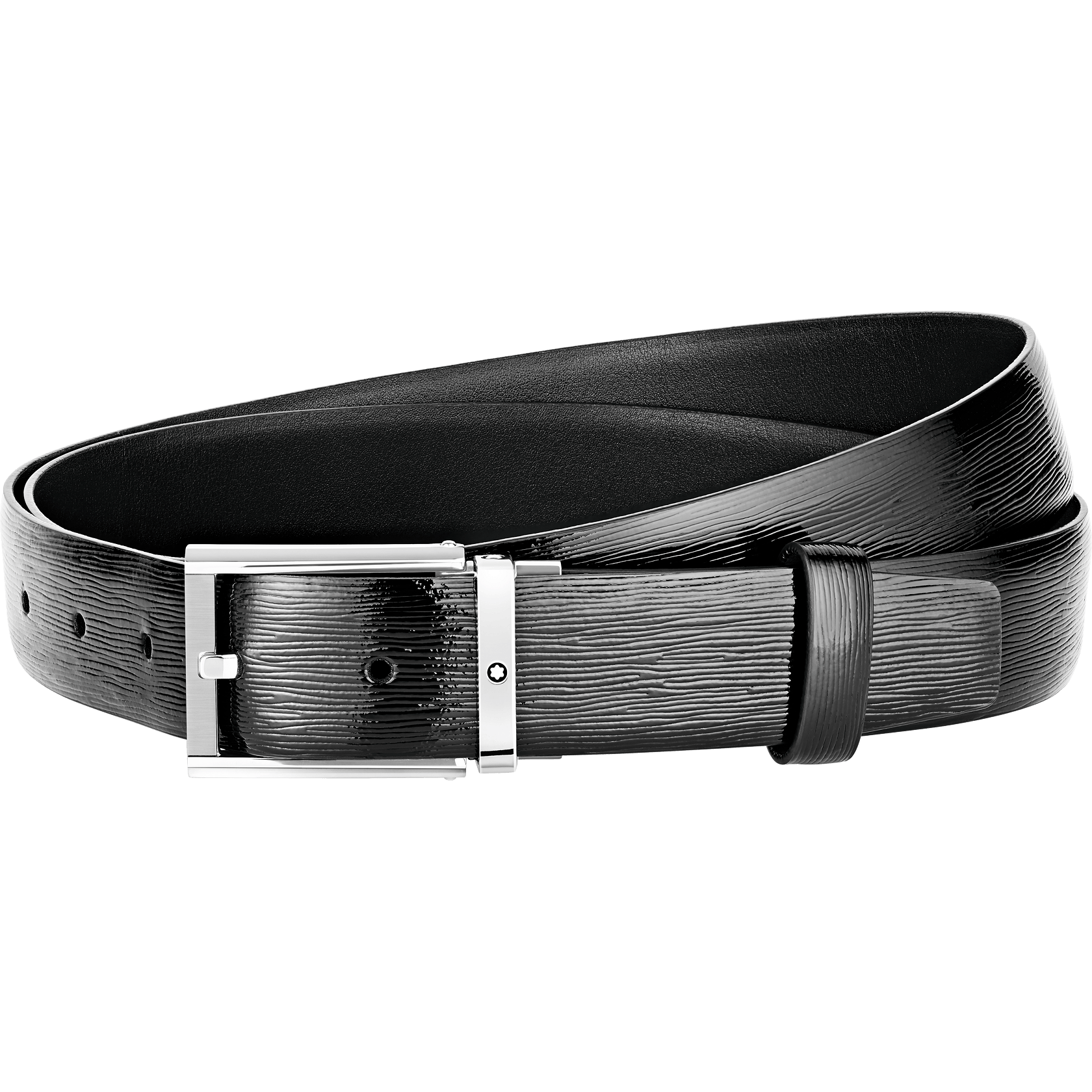 Rectangular Shiny&Matt Palladium finish Pin Buckle Belt, image 1