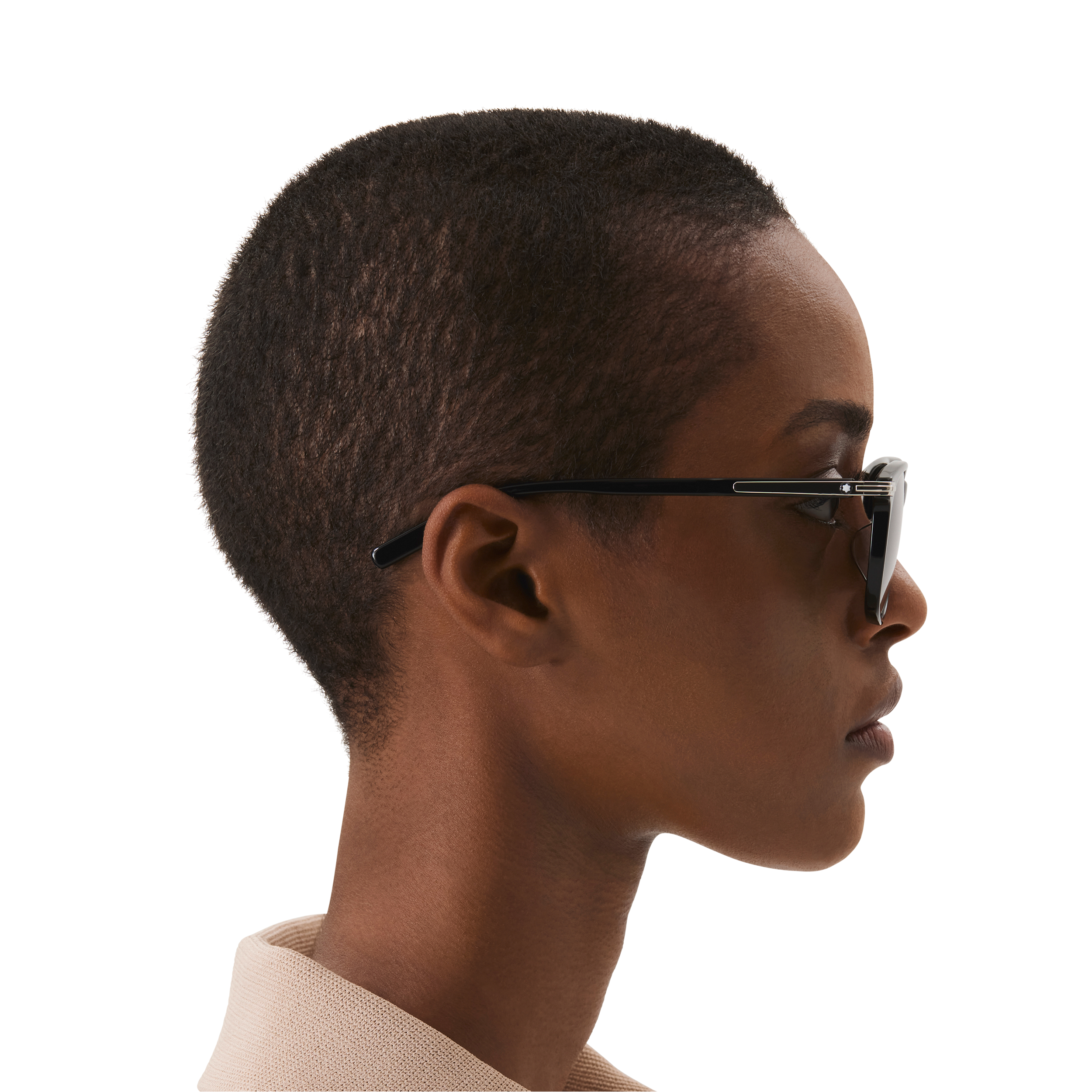 Rectangular Sunglasses with Black-Colored Acetate Frame, image 3