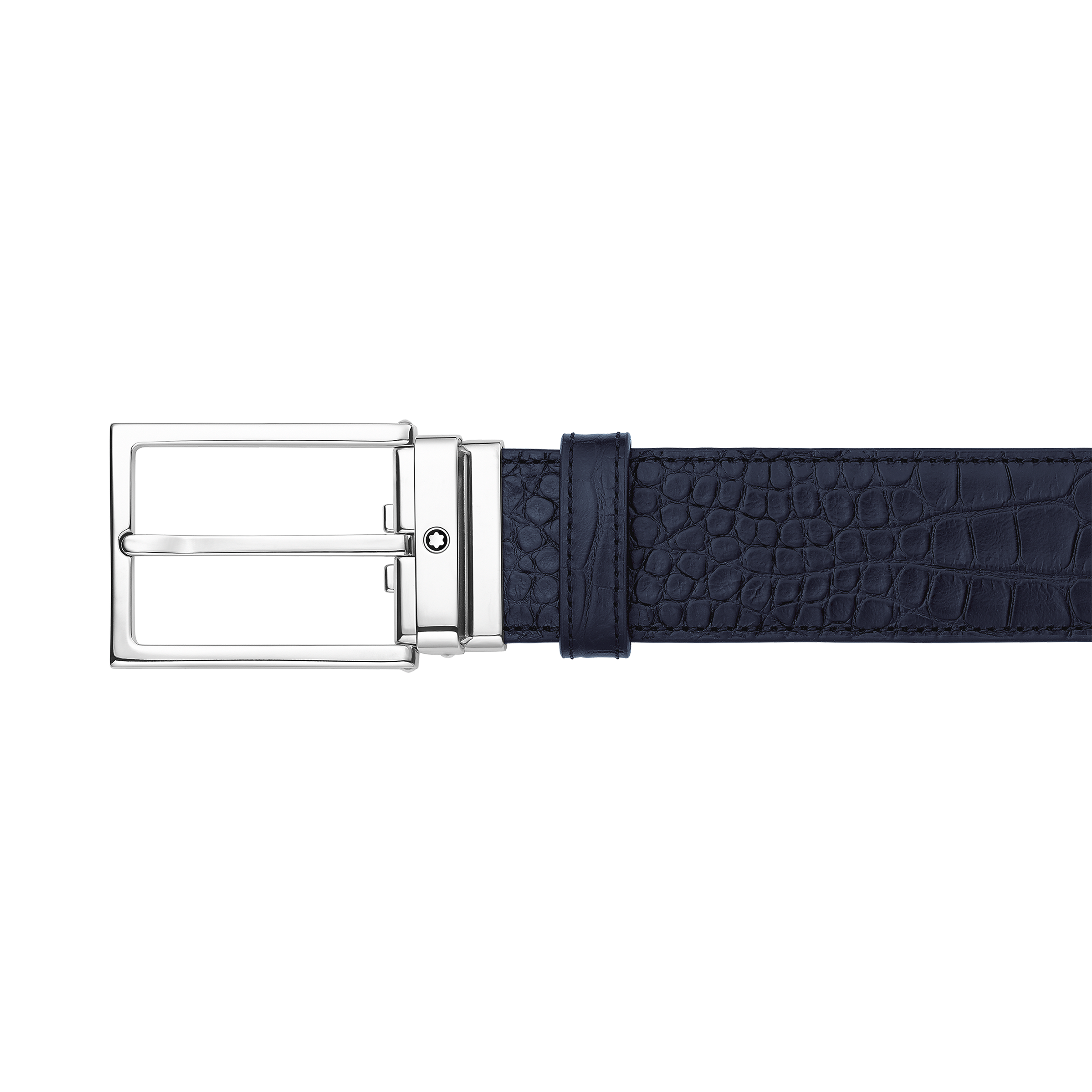 Blue 35 mm leather belt, image 1
