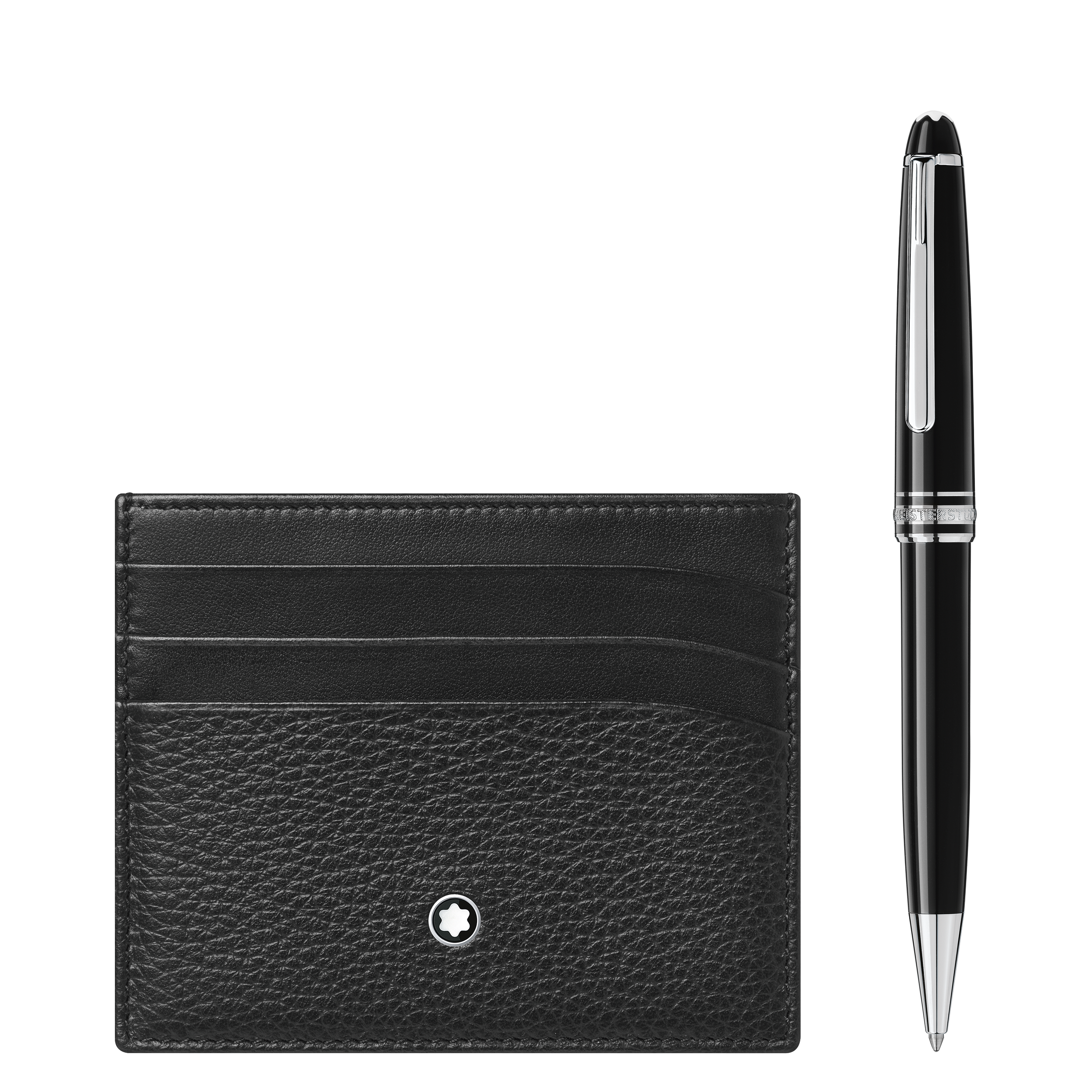 Set with Meisterstück Platinum-Coated Classique Ballpoint Pen and Meisterstück Soft Grain Pocket 6cc, image 1