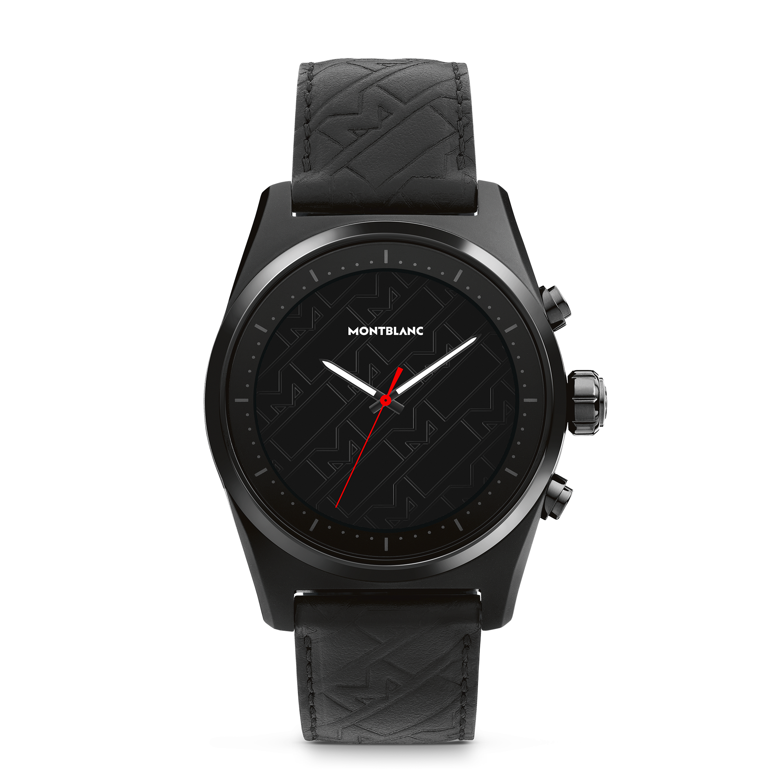 Montblanc Summit Lite Aluminum Black and Leather Strap x Montblanc UltraBlack collection, image 1