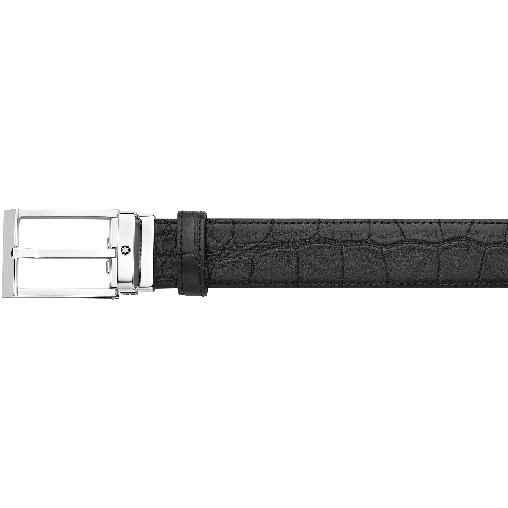 Rectangular Shiny Palladium-Coated Pin Buckle, image 1
