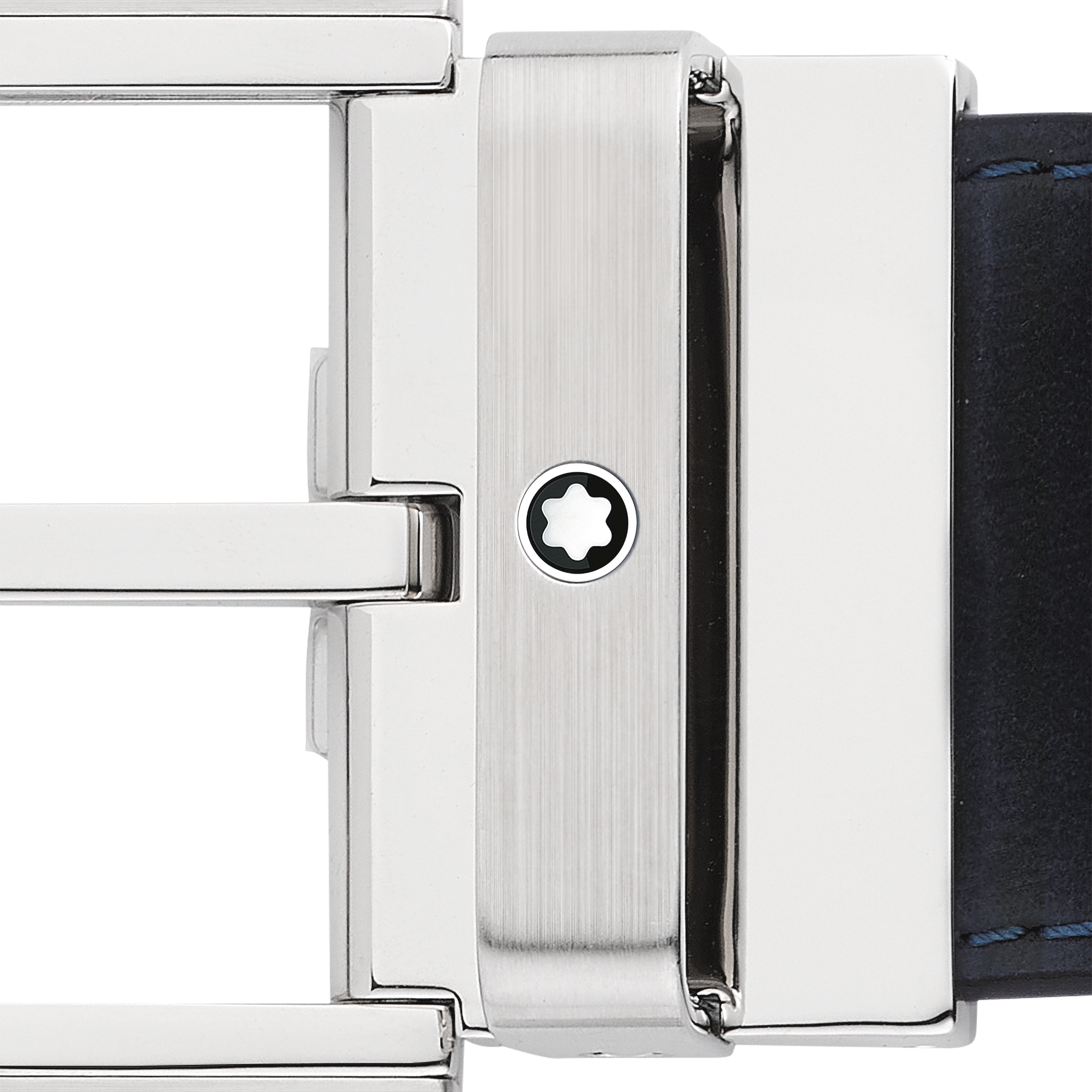 Black/Blue 35 mm reversible leather belt, image 4