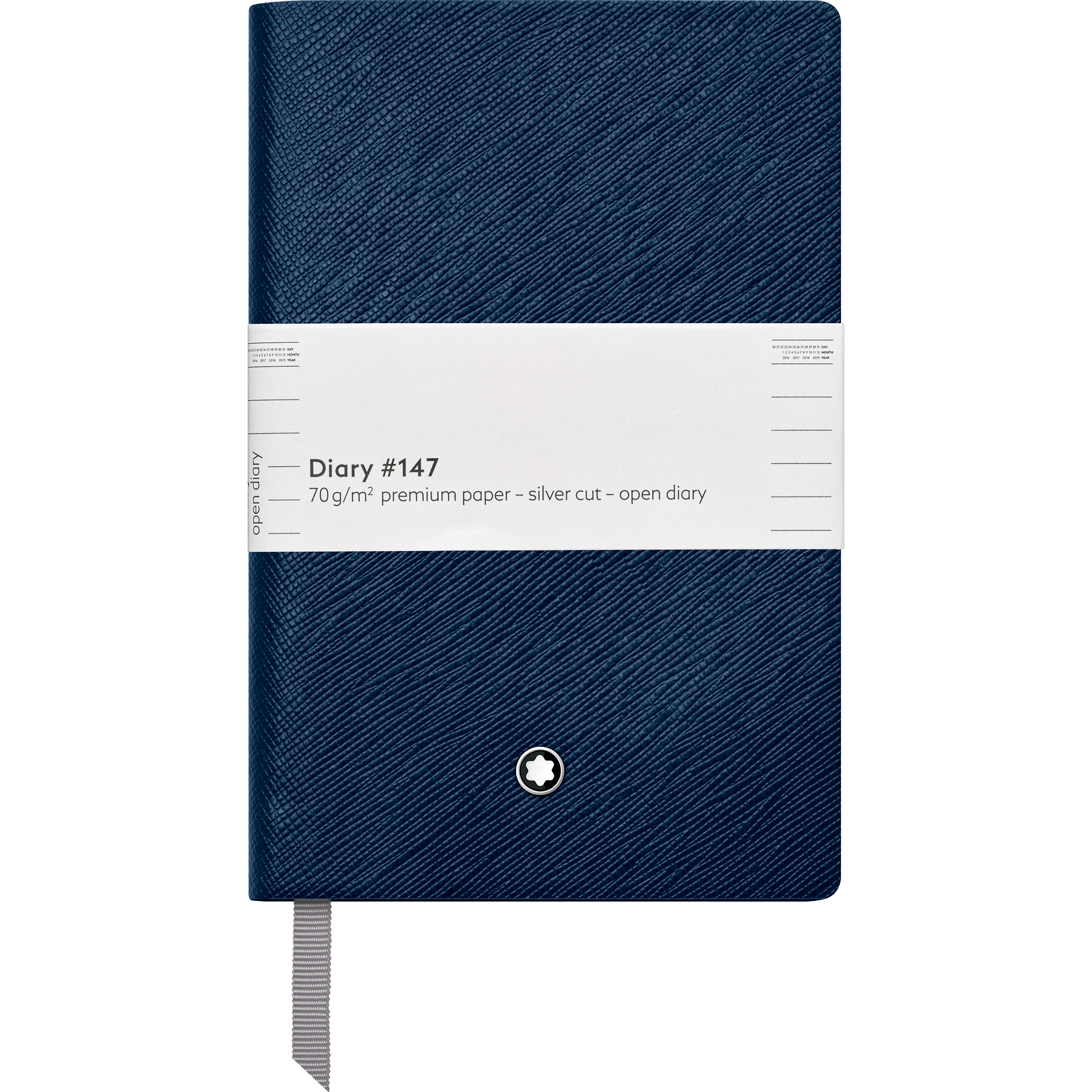 1 صورة ،Montblanc Fine Stationery Notebook #147 Indigo, lined, Open Diary