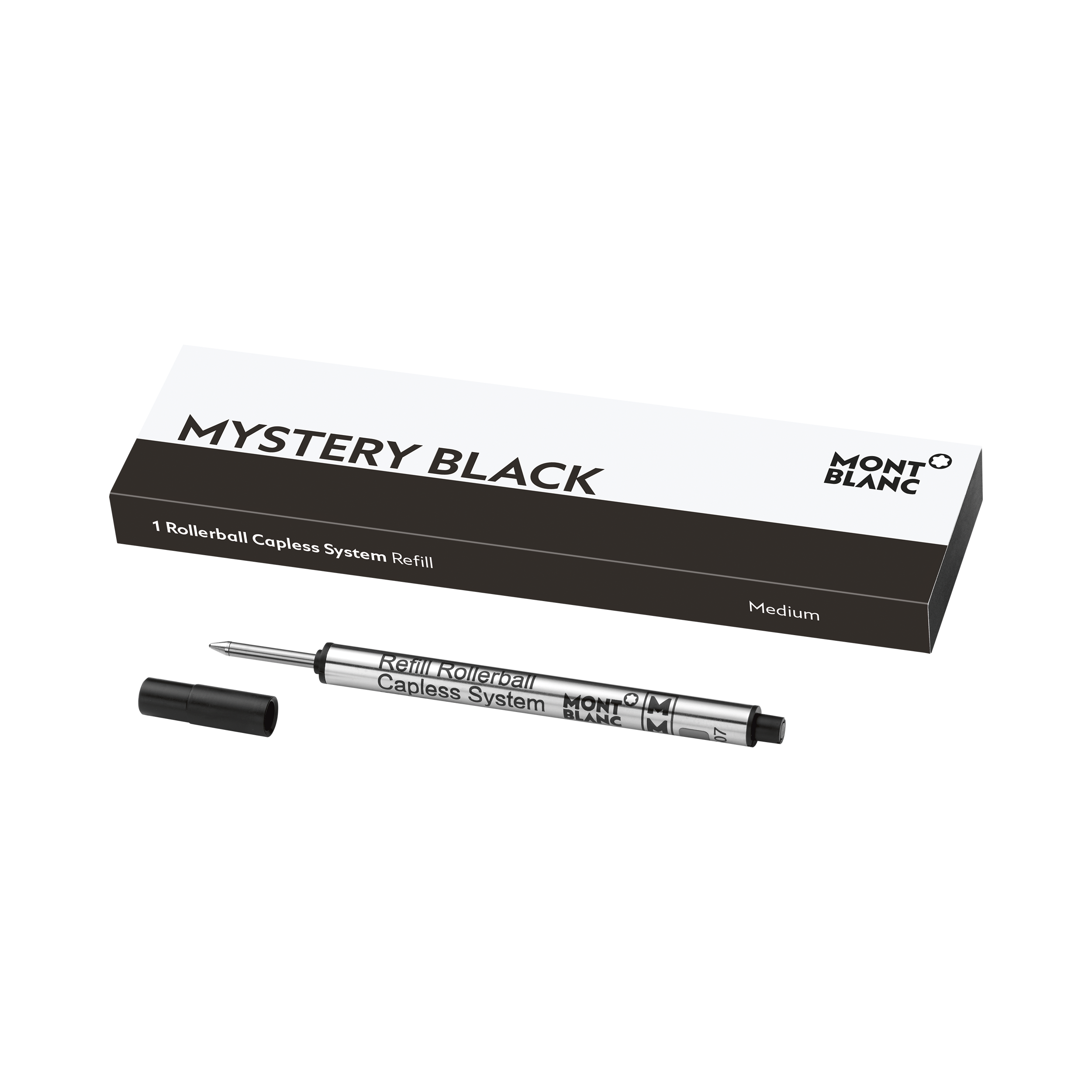1 Rollerball Capless Refill, Mystery Black - Medium, image 1