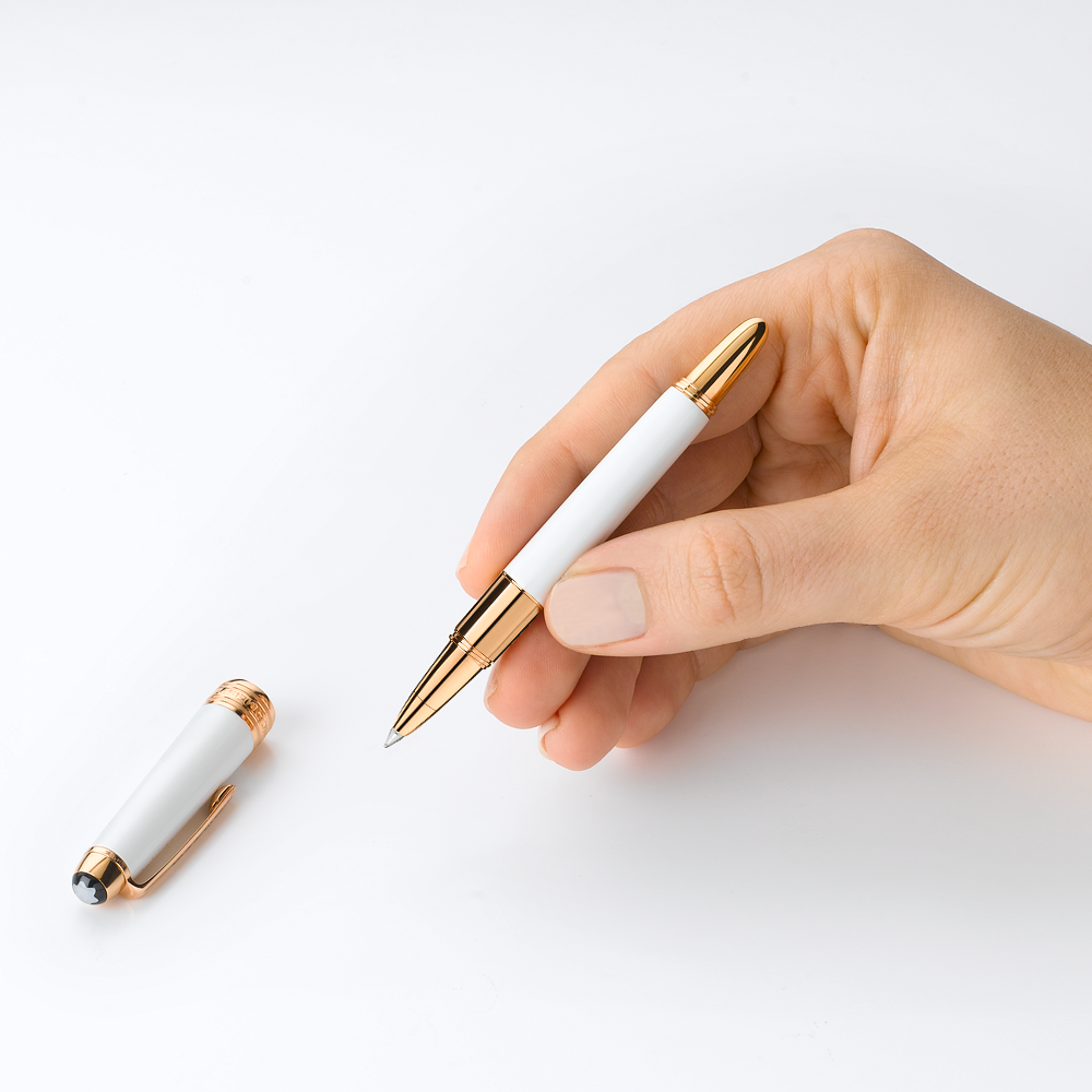 Meisterstück White Solitaire Rose Gold Hommage à W.A. Mozart Rollerball, image 4