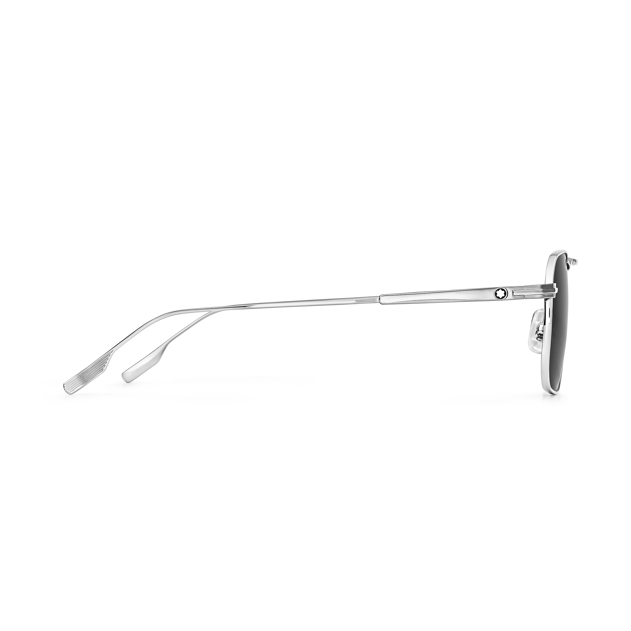 Squared Sunglasses with Silver-Colored Metal Frame, image 2