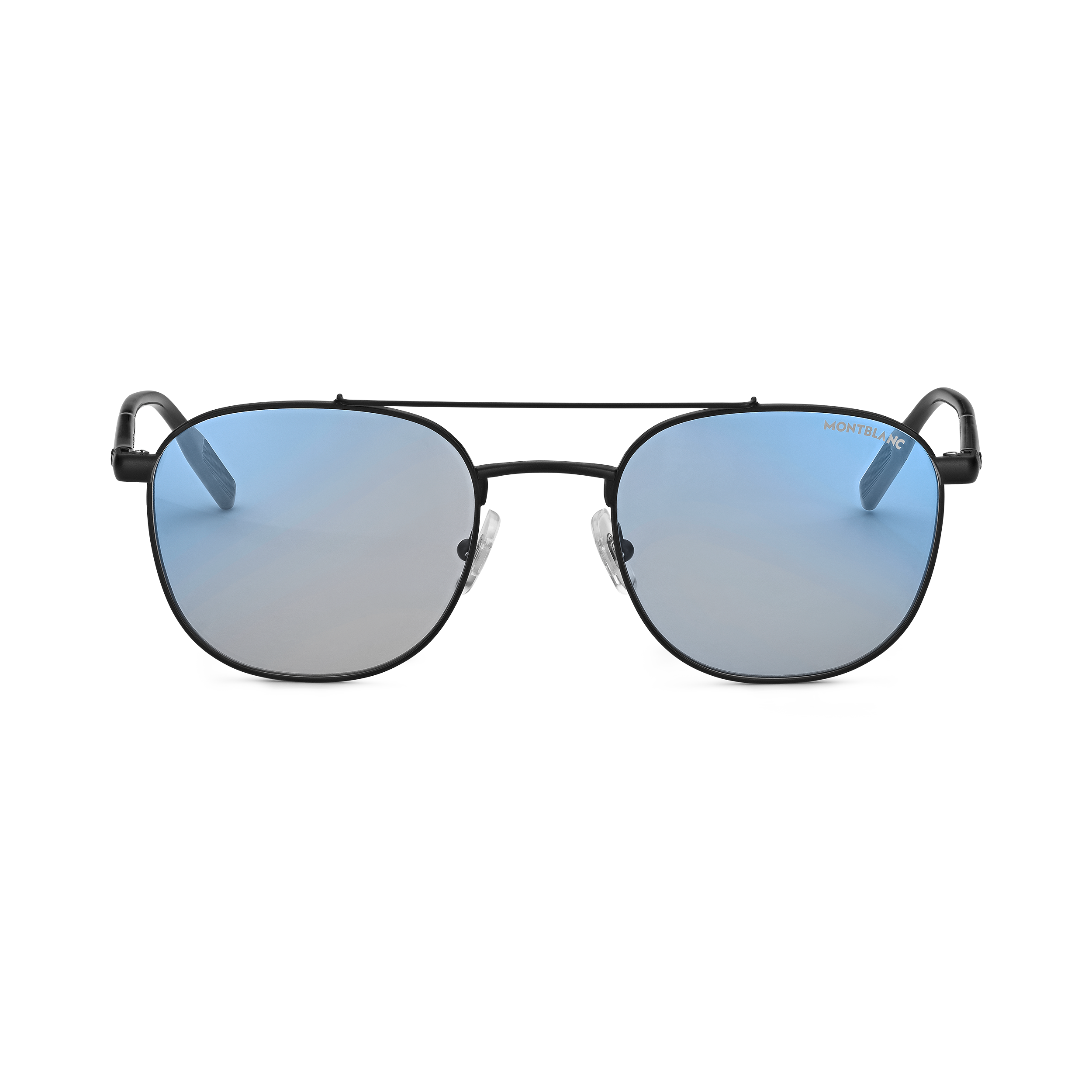 Blue Light Protection Round Sunglasses with Black-Colored Metal Frame, image 1