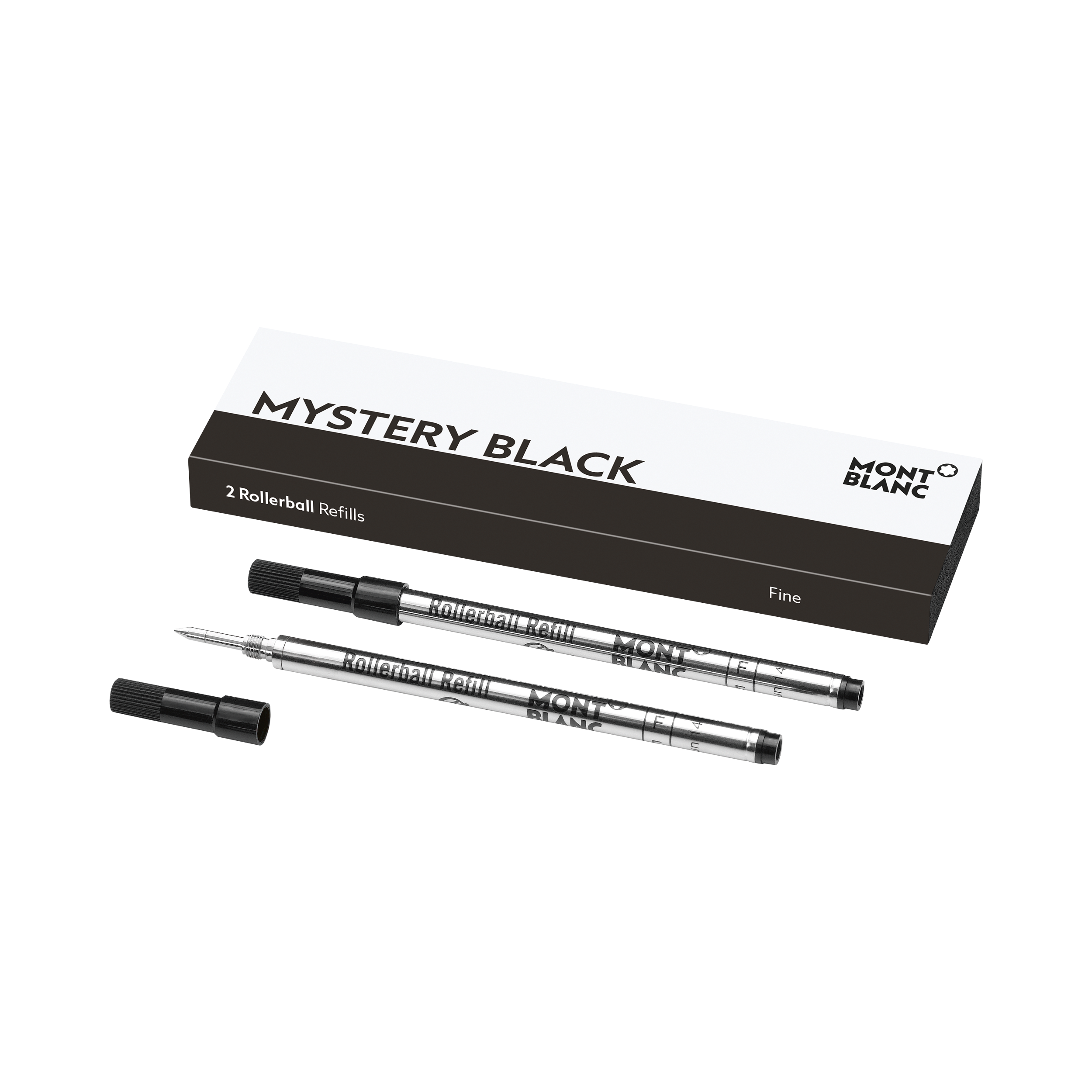 2 Rollerball Refills, Mystery Black - Fine, image 1