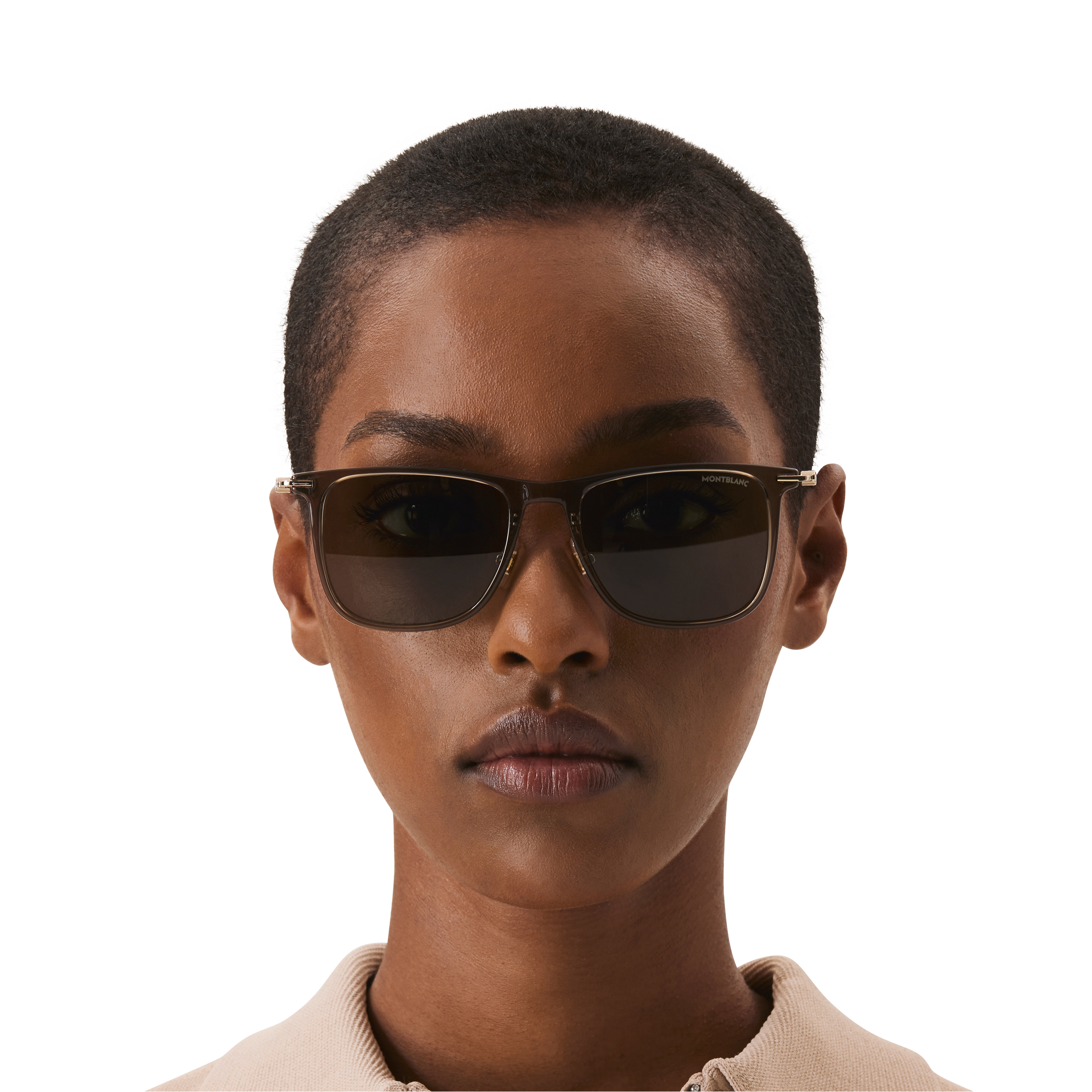 Rectangular Sunglasses with Brown-Colored Injected Frame, image 3