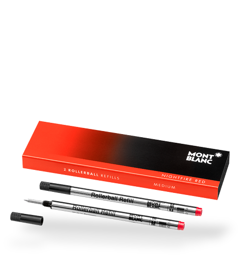 2 Rollerball Refills (M) Nightfire Red, image 5