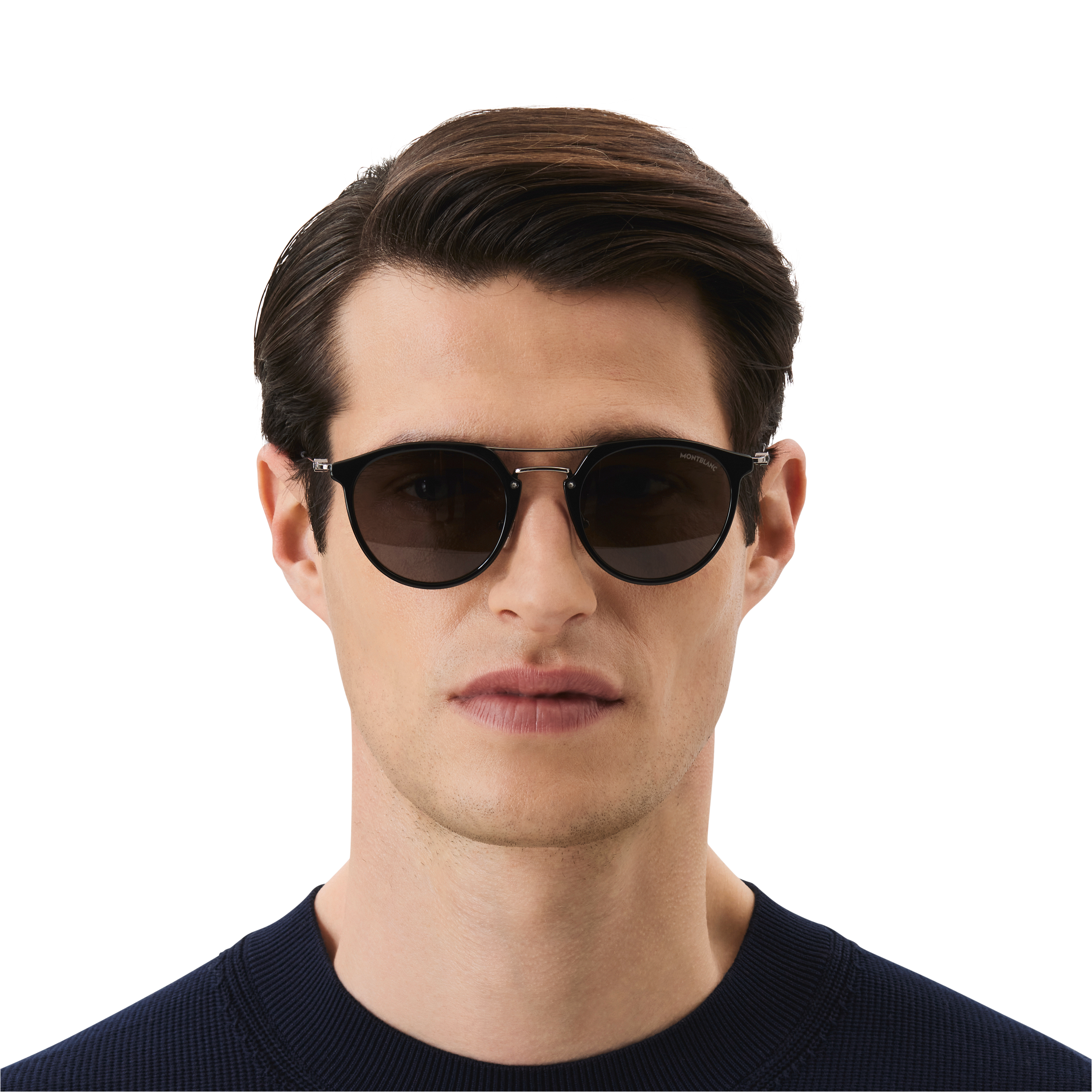 Round Sunglasses with Black-Colored Injected Frame, image 4