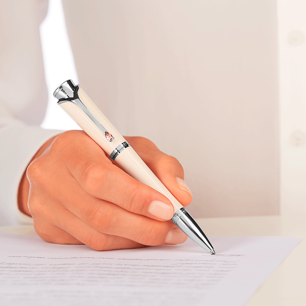 4 صورة ،Montblanc Muses Princesse Grace de Monaco Ivory Colour Ballpoint Pen